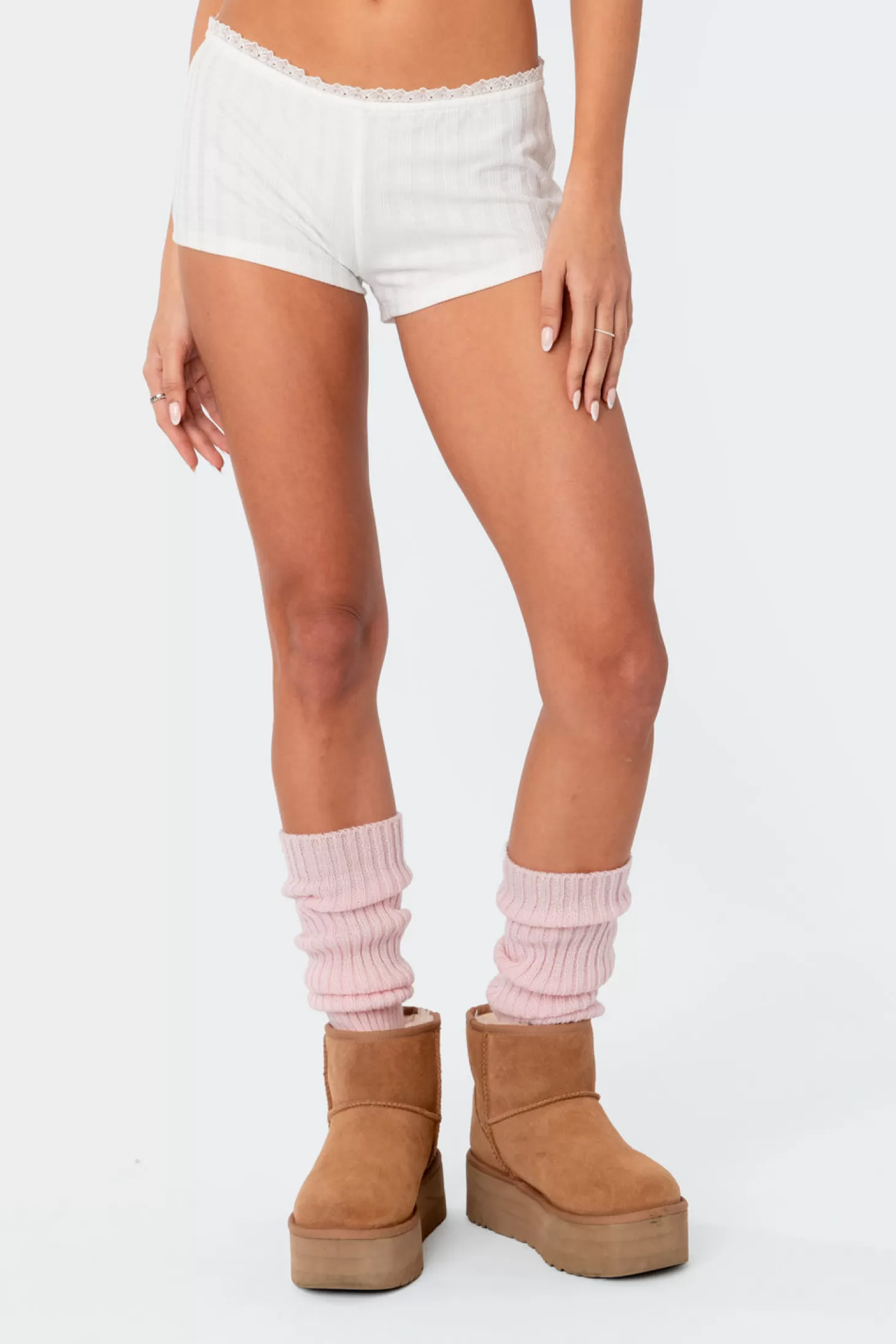 edikted Prissy Pointelle Micro Shorts* Shorts | Shorts