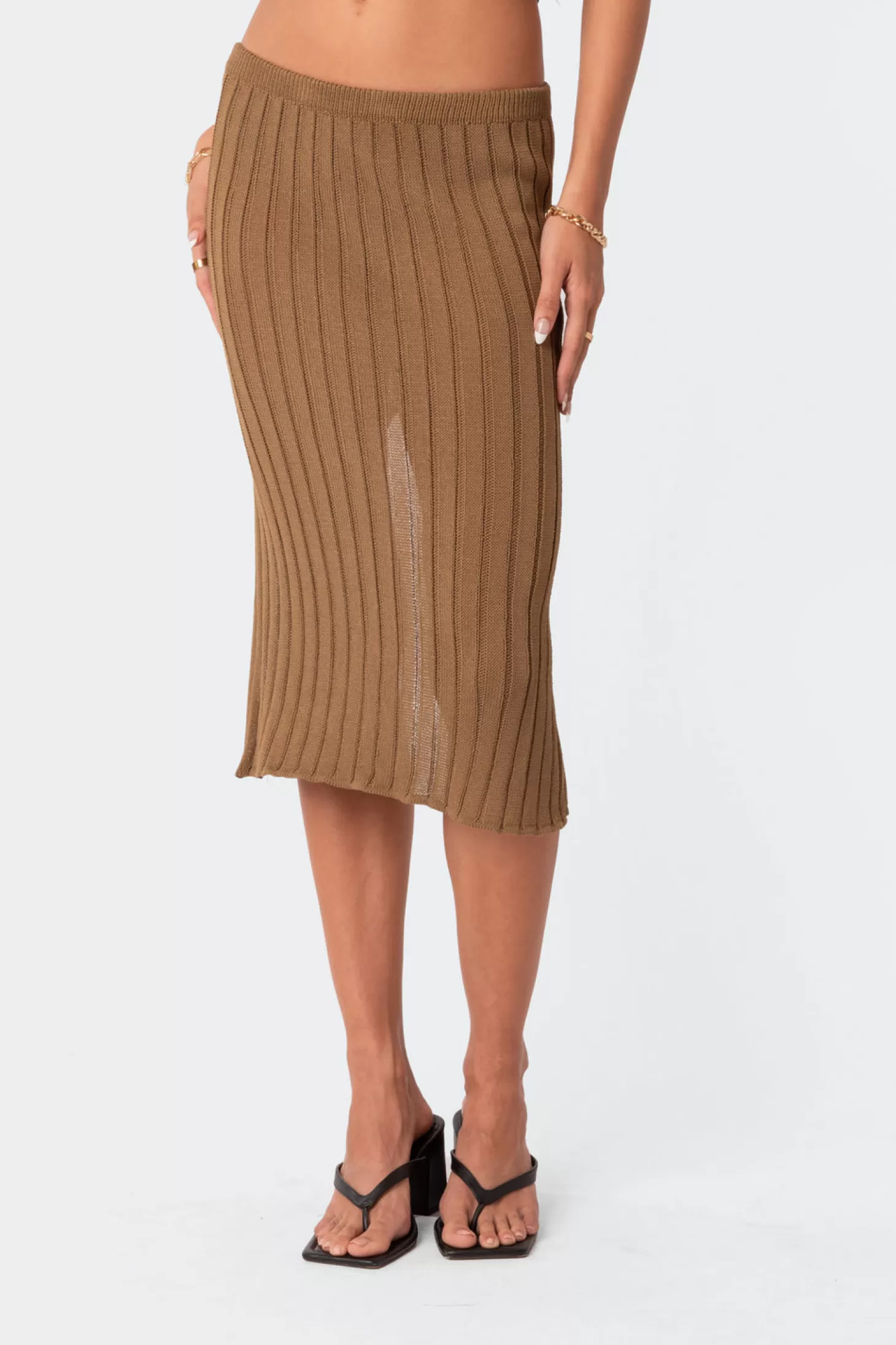 edikted Quynh Slitted Knit Midi Skirt* Skirts | Skirts