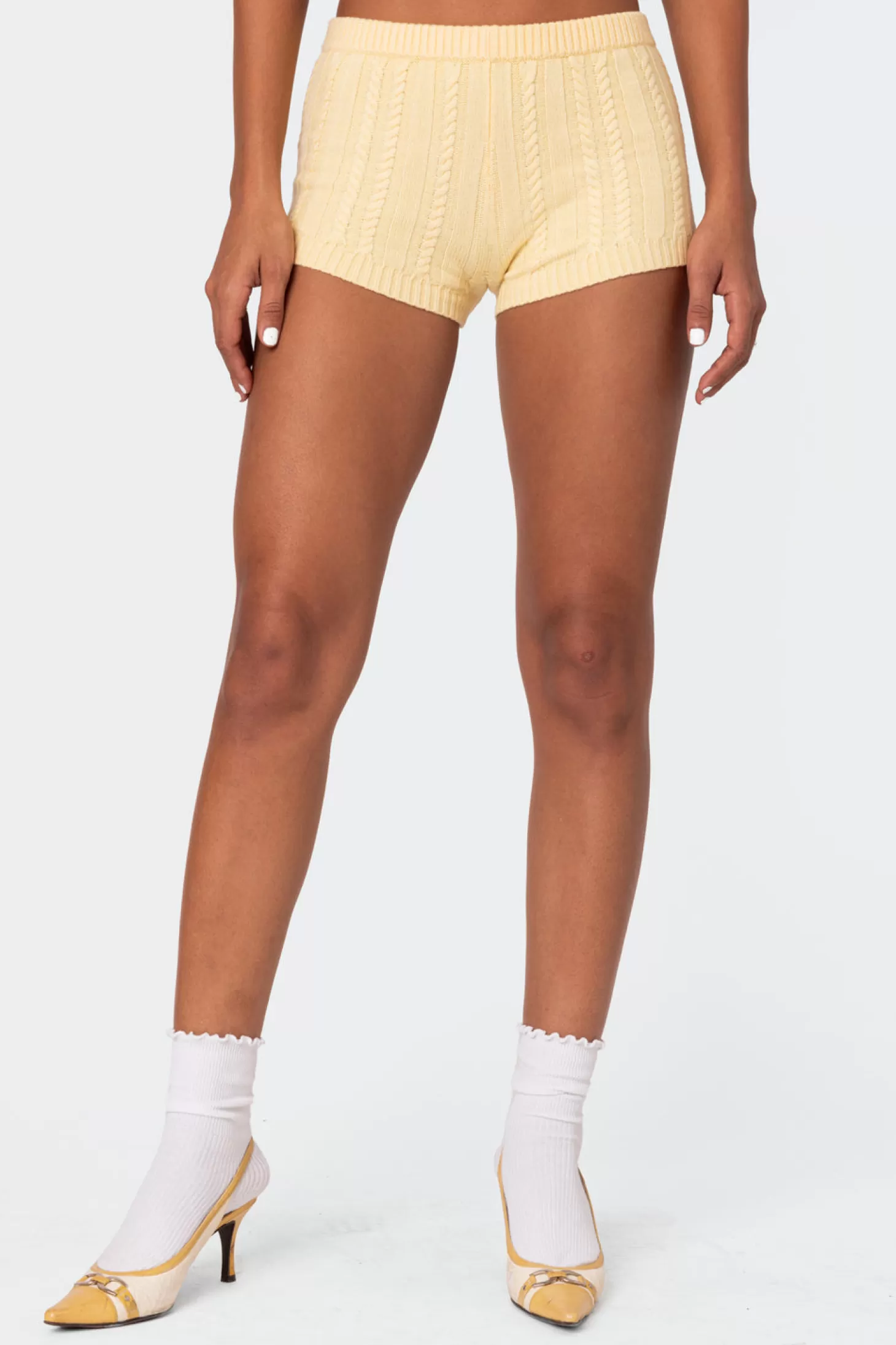 edikted Raegan Cable Knit Shorts* Shorts | Shorts