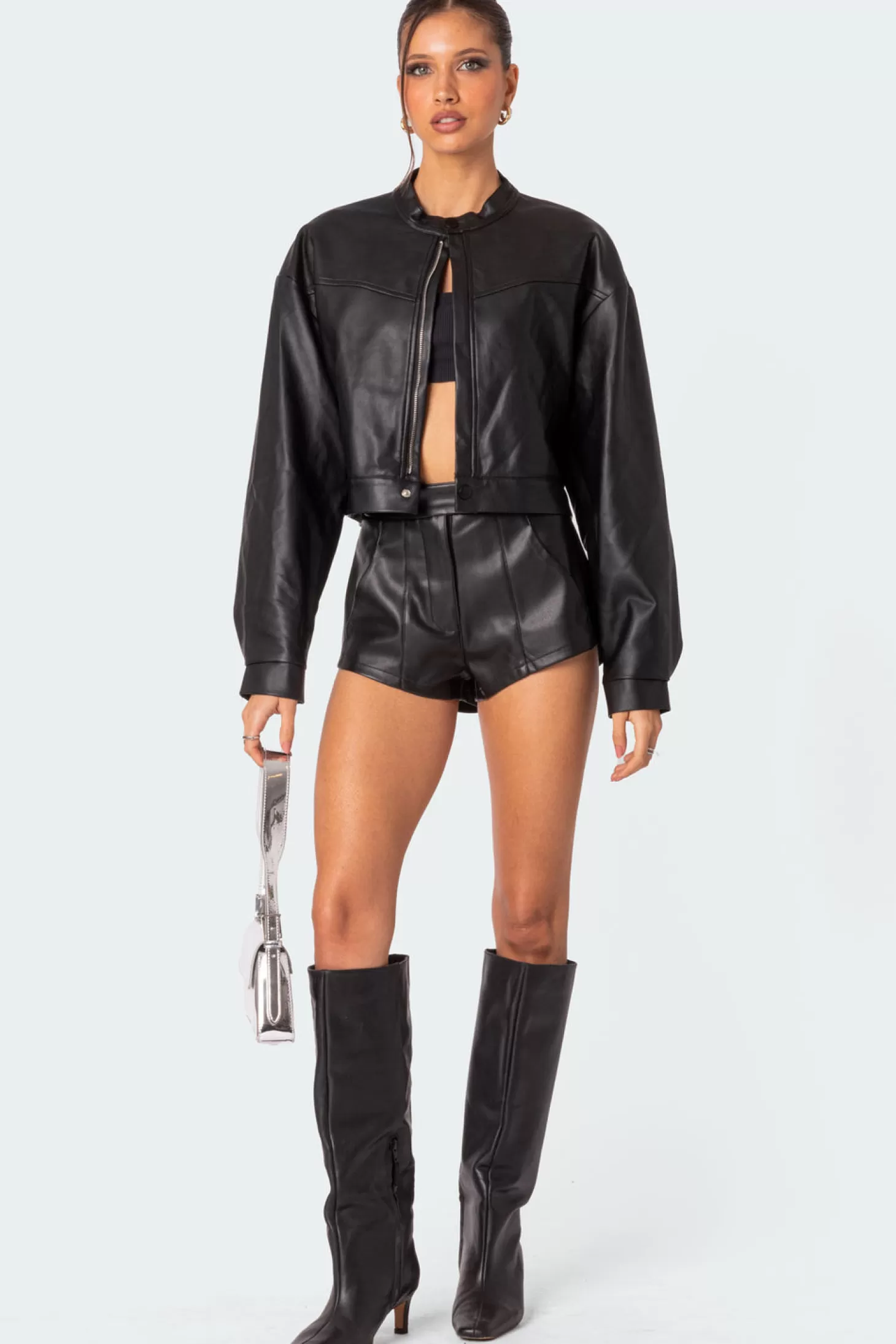 edikted Ramona Faux Leather Cropped Jacket* Jackets & Coats | Sets