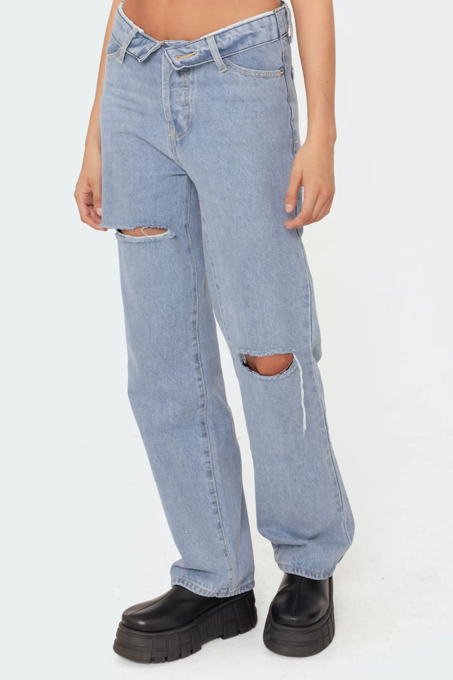 edikted Raquel Folded Jeans* Jeans | Jeans