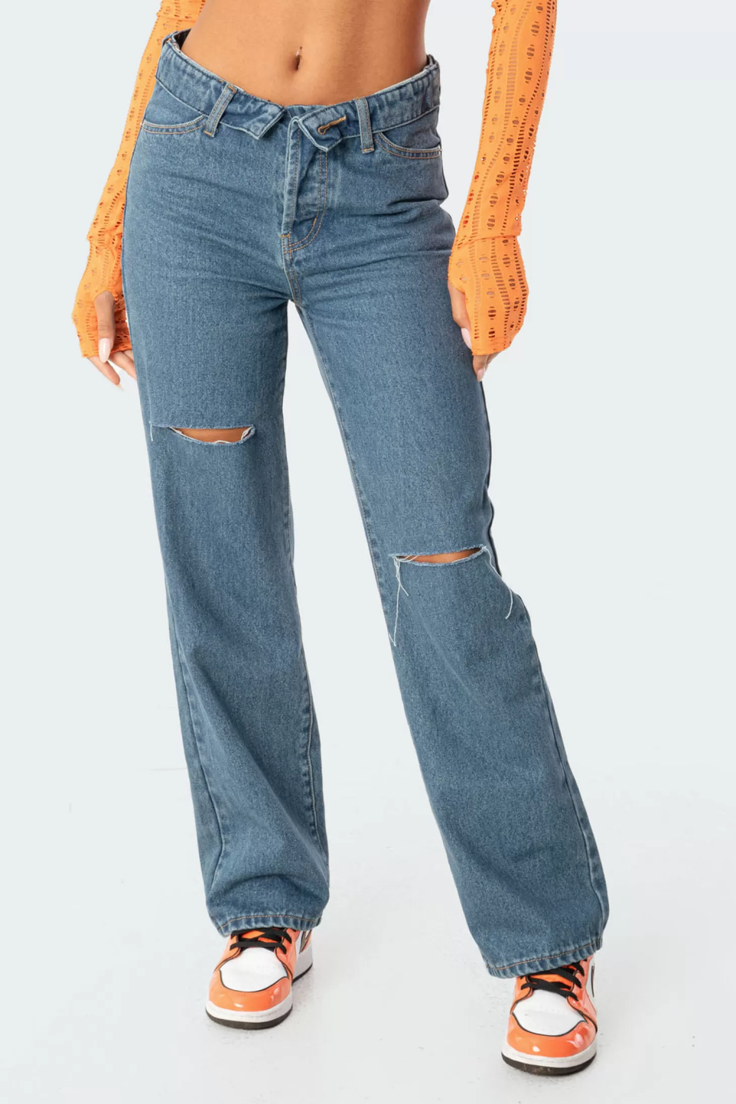 edikted Raquel Folded Jeans* Jeans | Jeans