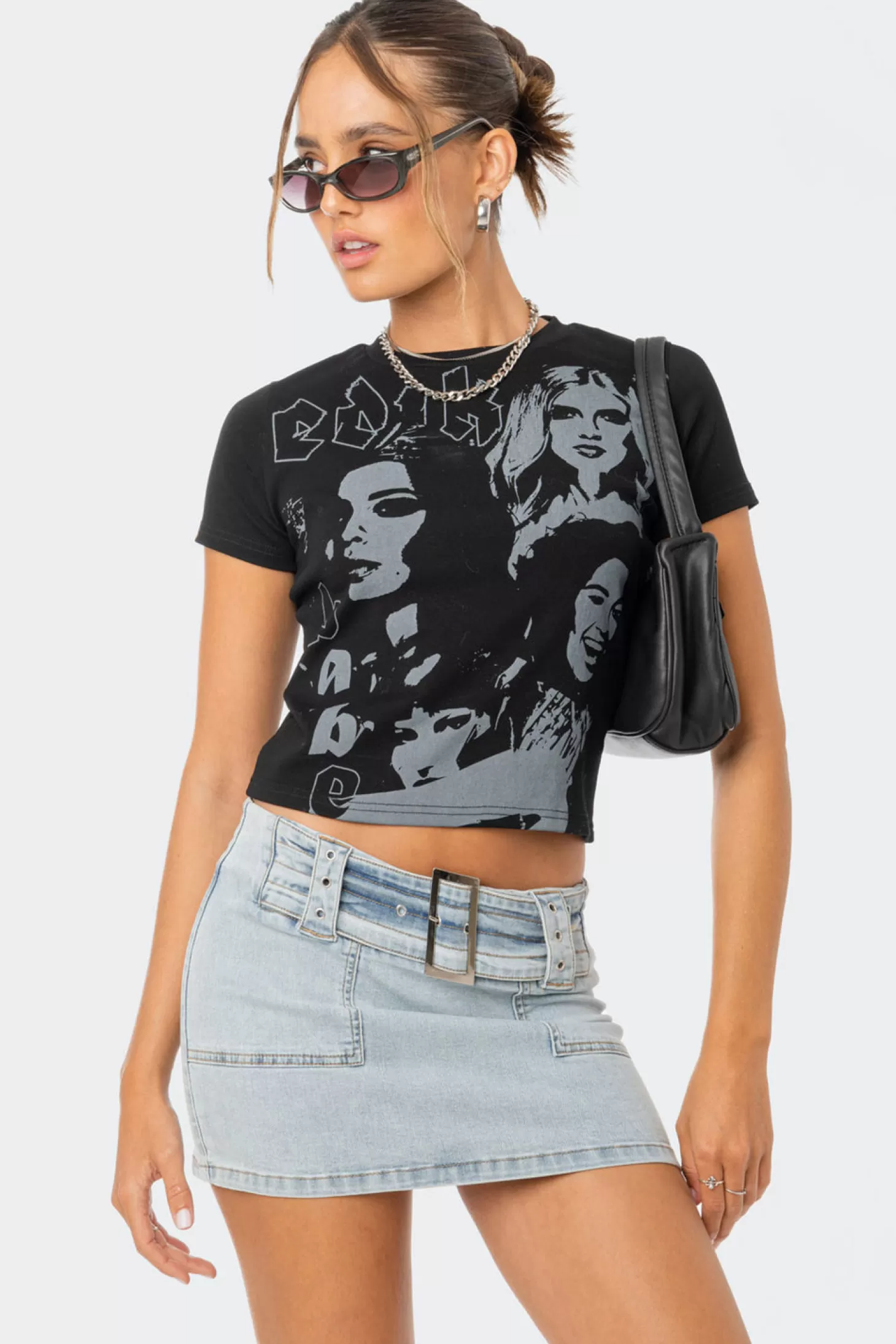 edikted Read My Face T-Shirt* T-Shirts | Graphic Tops