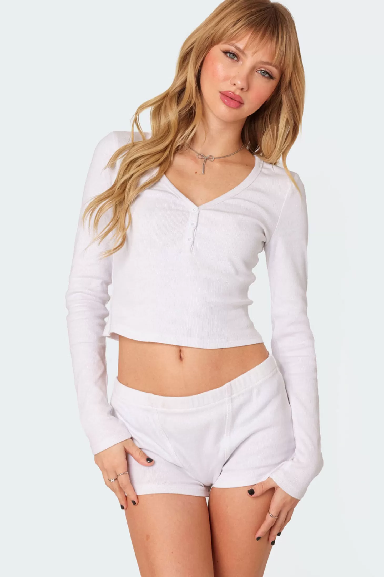 edikted Rebekah Ribbed Top* Long Sleeve Tops | Loungewear