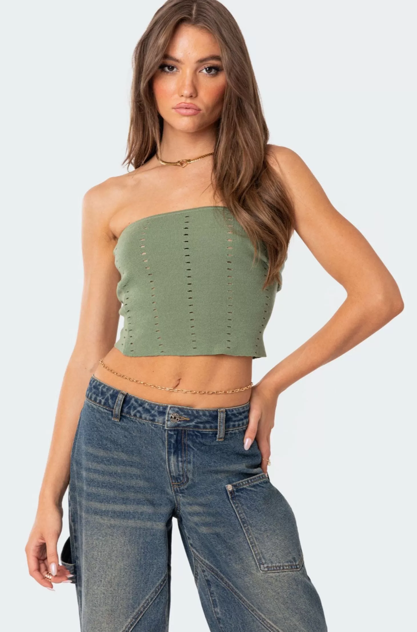 edikted Reef Knit Tube Top* Strapless Tops | Knitted Tops