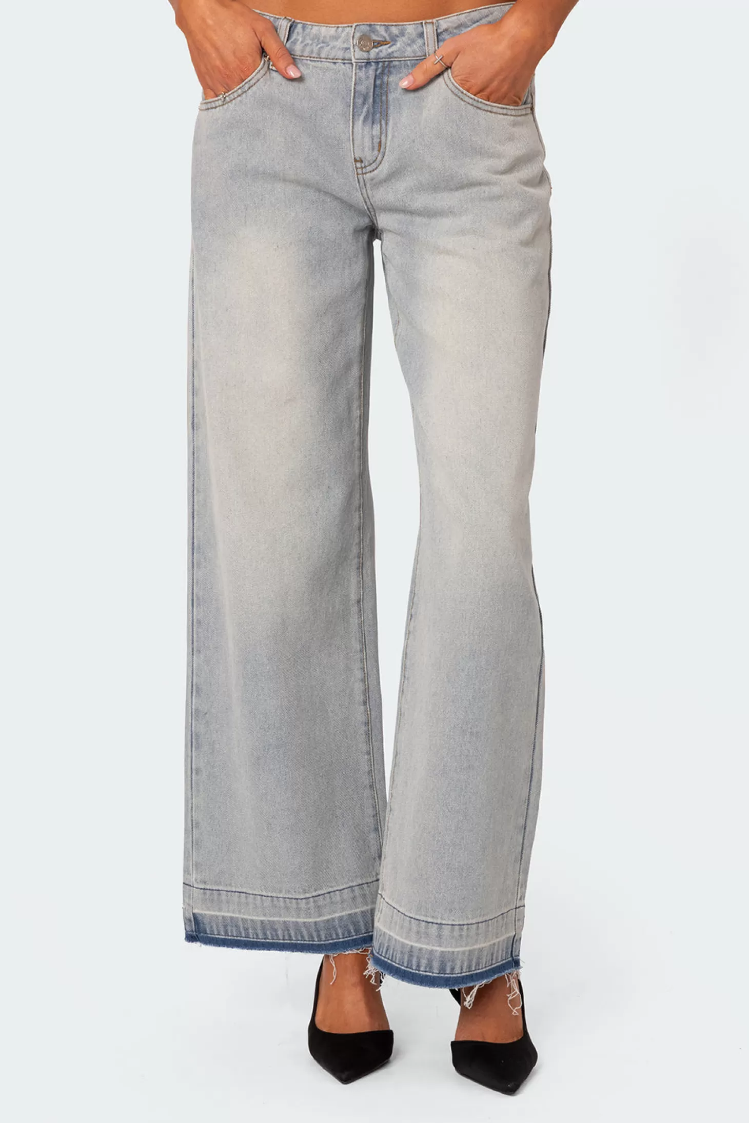 edikted Released Hem Low Rise Jeans* Jeans | Jeans