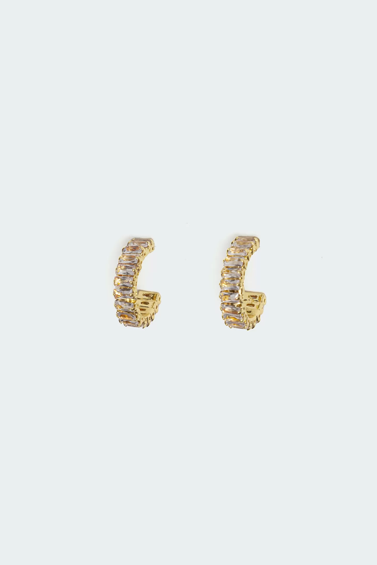 edikted Rhinestone Hoop Stud Earrings* Earrings