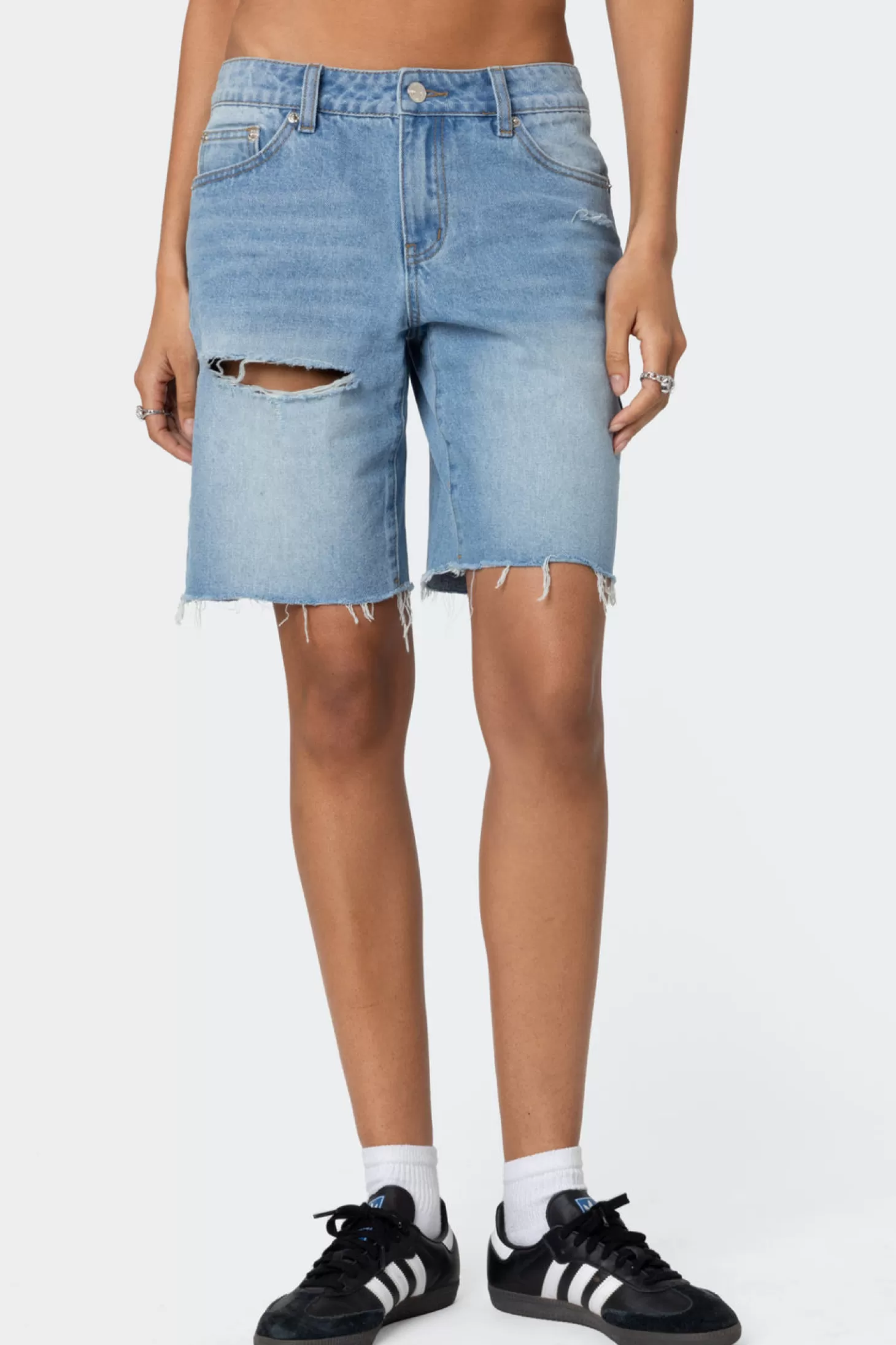 edikted Riptide Denim Bermuda Shorts* Shorts | Shorts