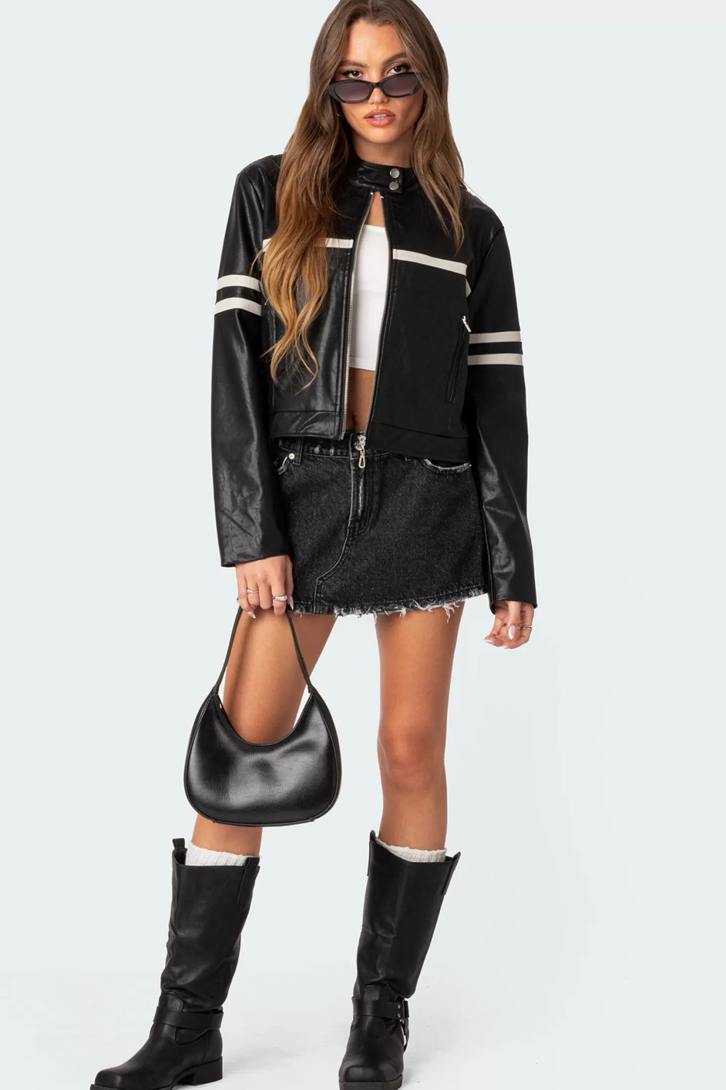 edikted Rockstar Oversized Faux Leather Jacket* Jackets & Coats