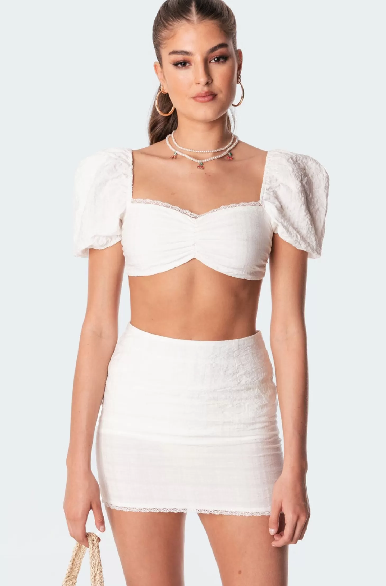 edikted Romy Linen Look Crop Top* Crop Tops | Sets