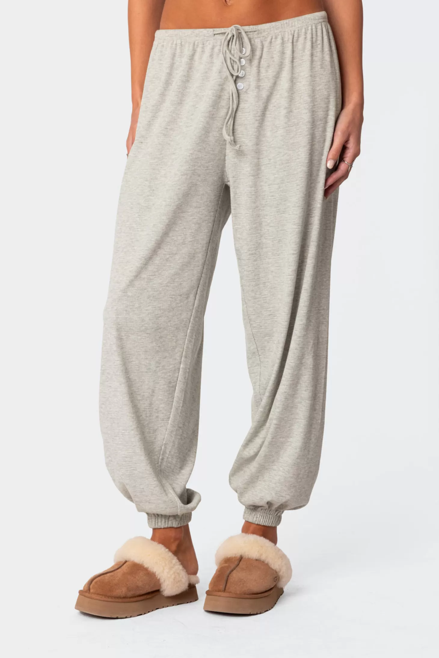 edikted Rosanna Waffle Pajama Sweatpants* Pants | Pants