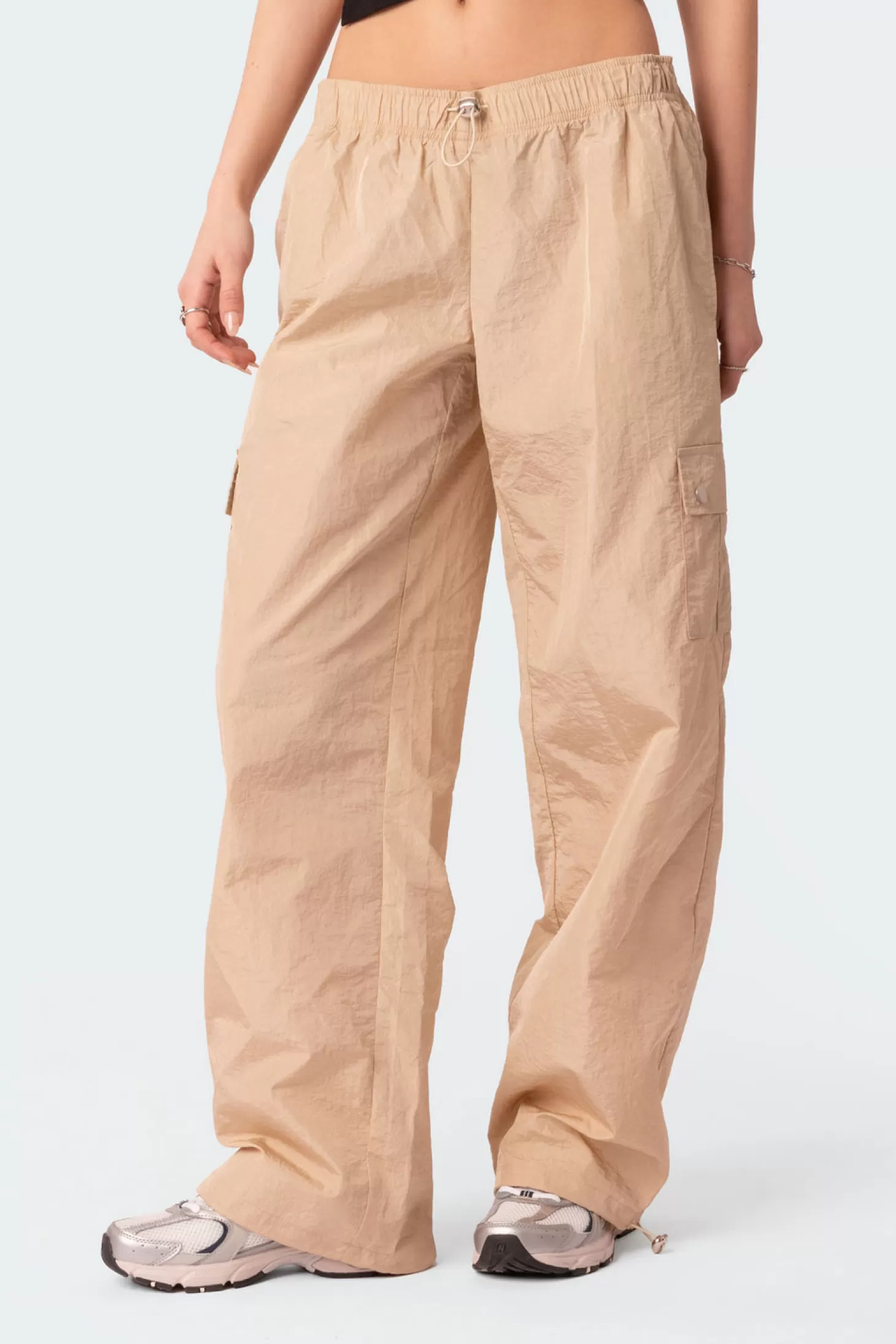 edikted Roy Low Rise Nylon Cargo Pants* Pants | Pants