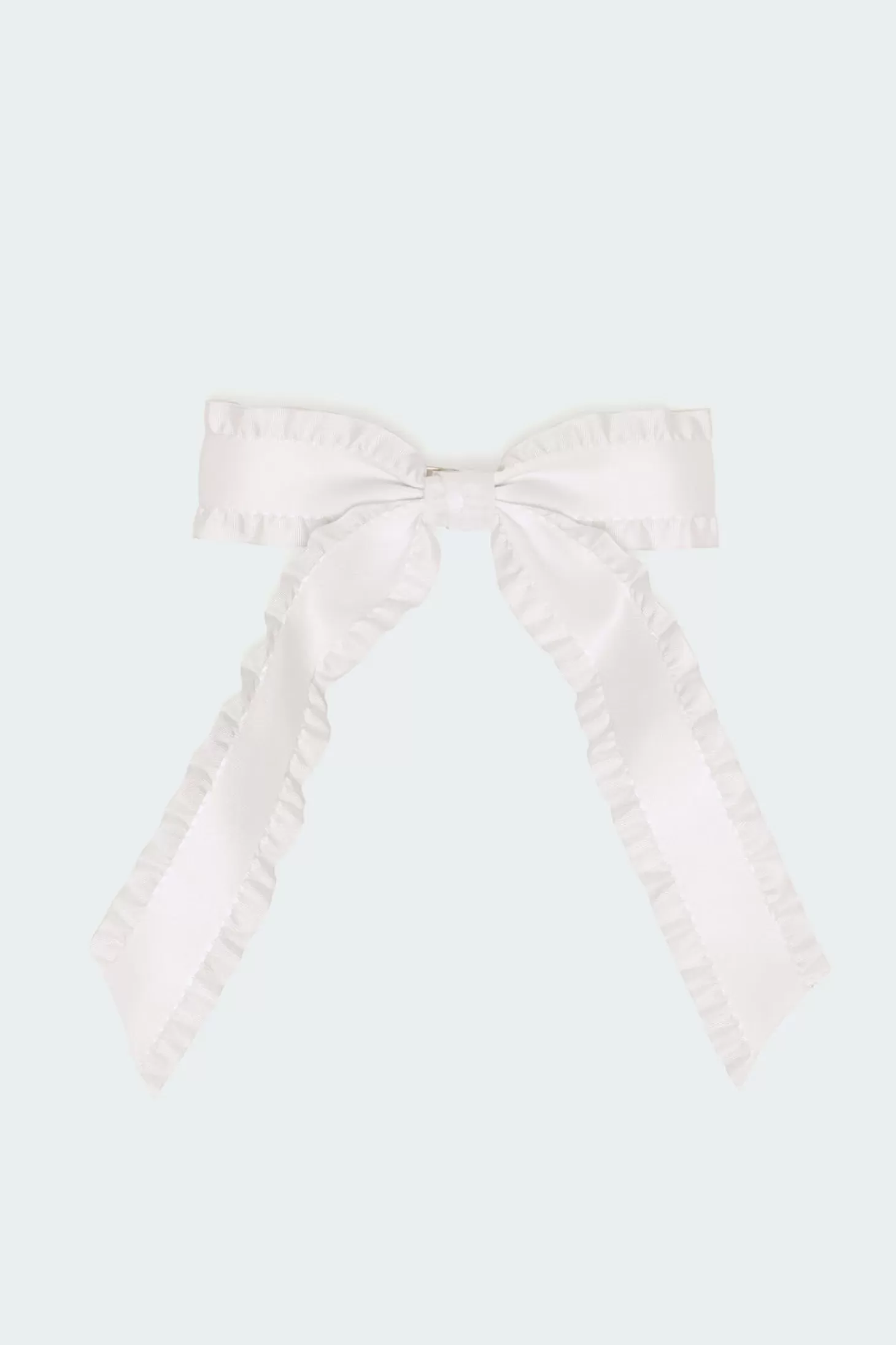 edikted Ruffle Trim Bow Hair Clip* Hair Accessories