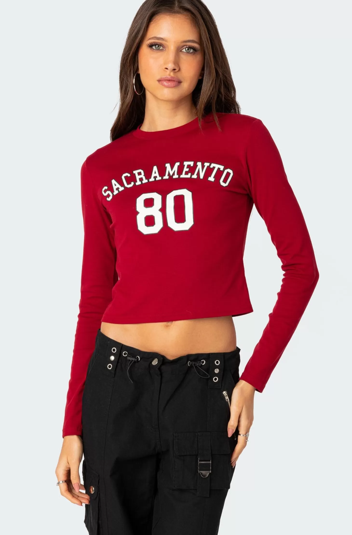 edikted Sacramento Long Sleeve T-Shirt* T-Shirts | Long Sleeve Tops