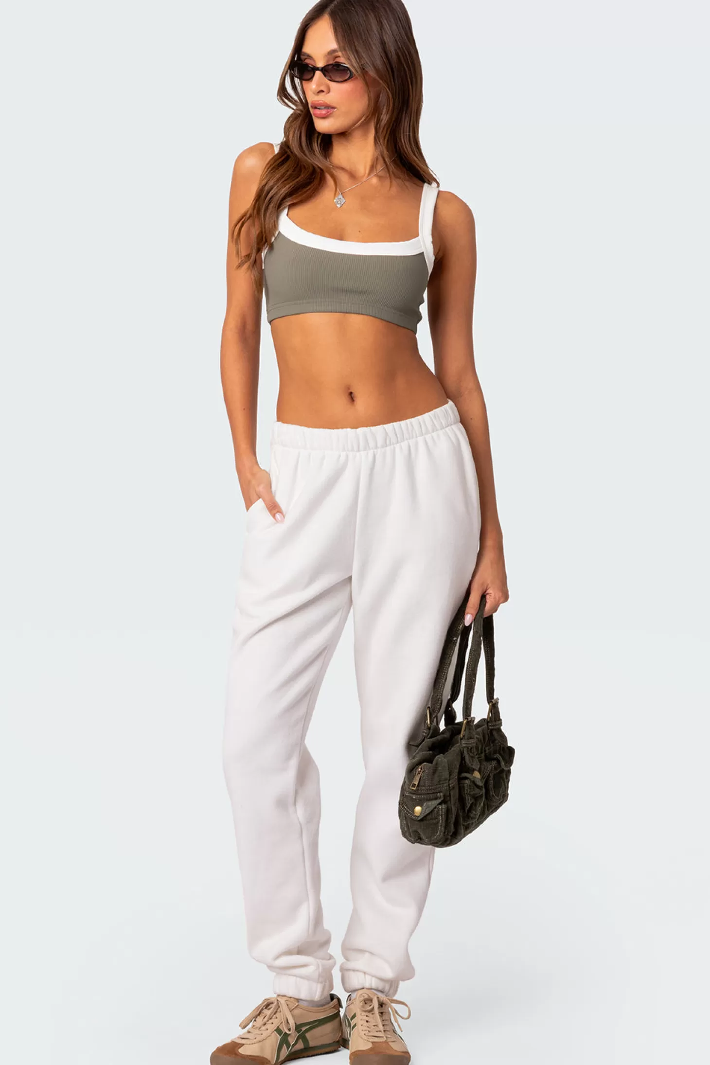 edikted Sariah Contrast Ribbed Crop Top* Crop Tops