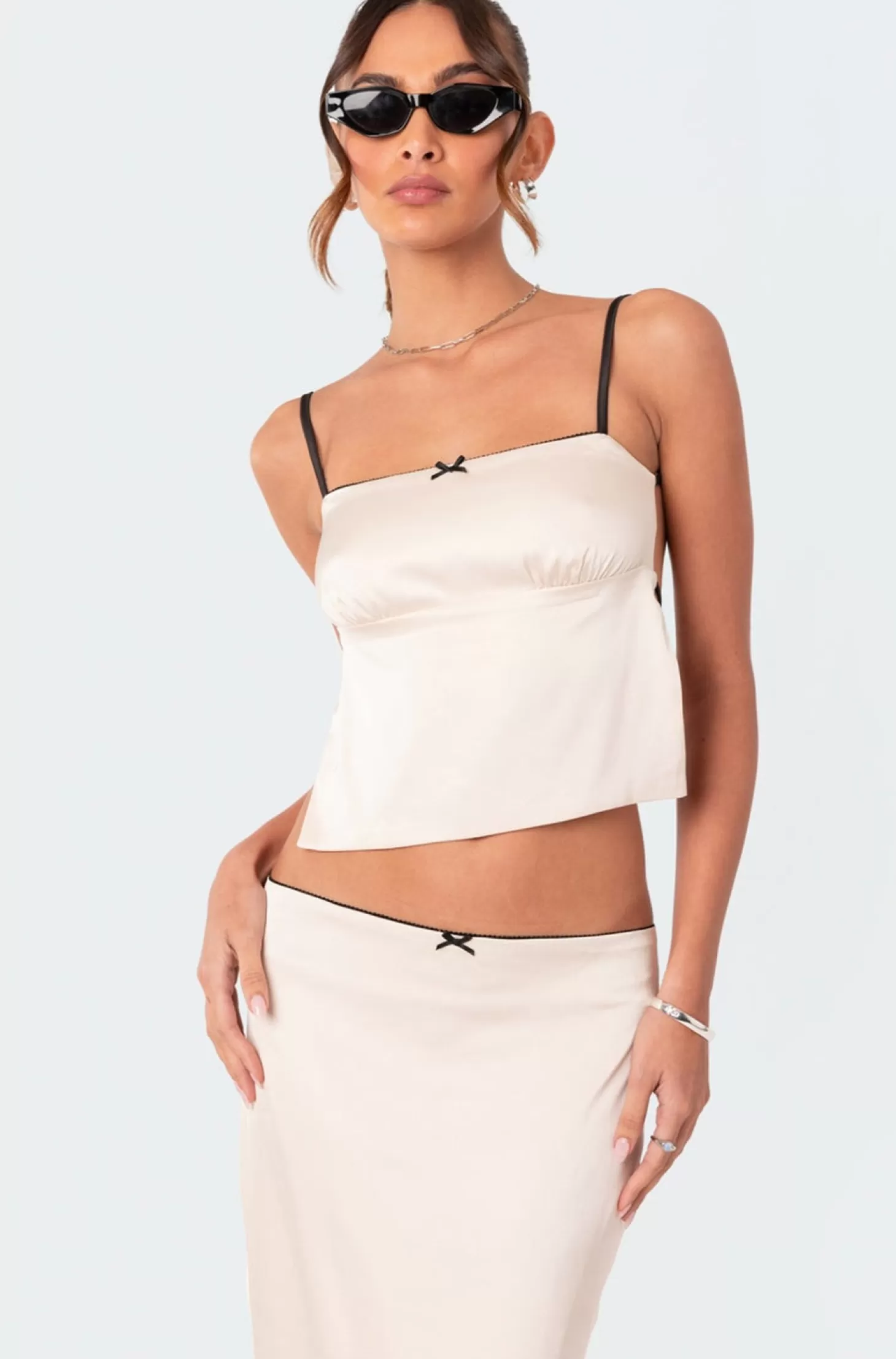 edikted Satin Open Back Top* Crop Tops | Tops