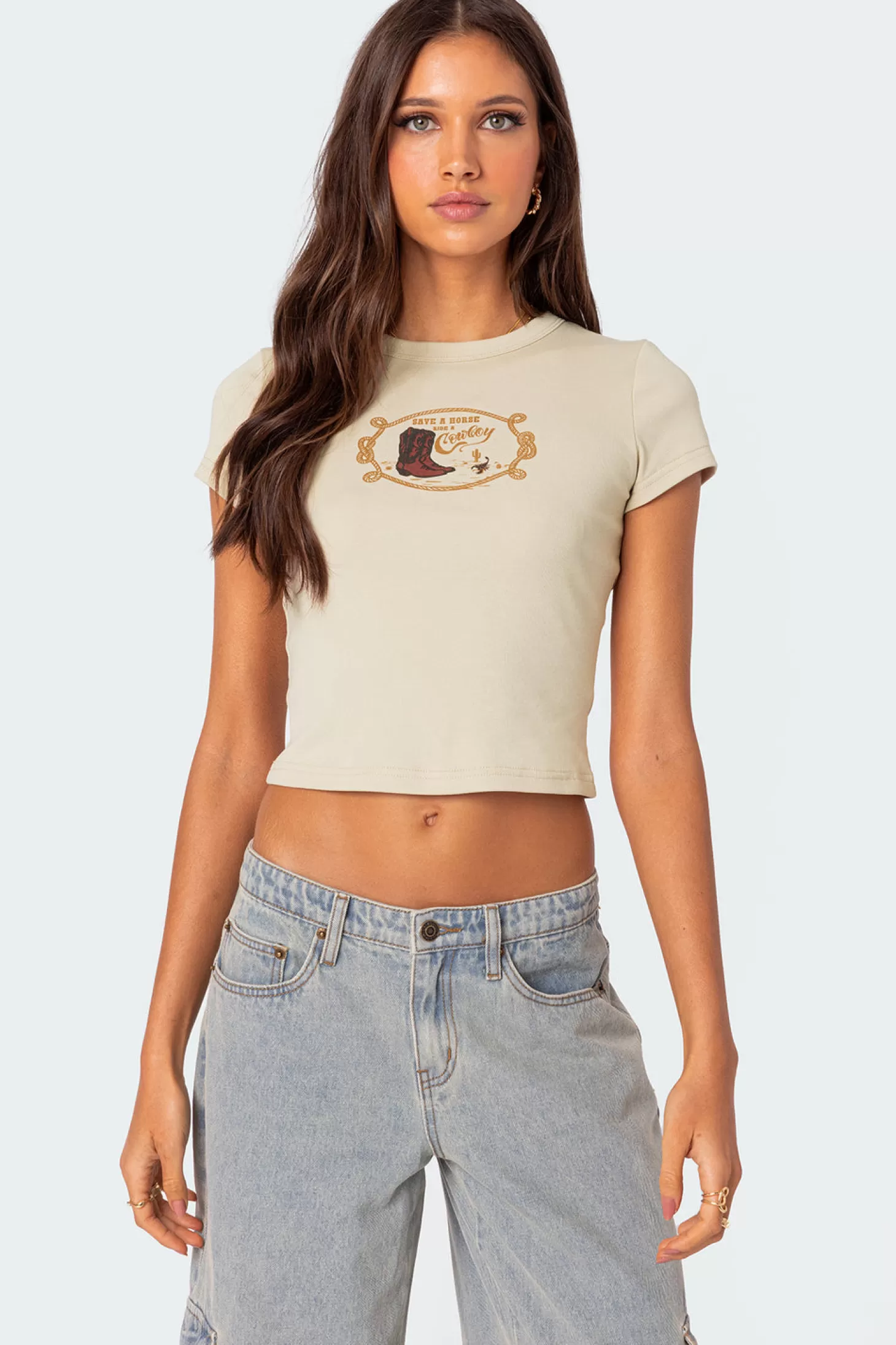 edikted Save A Horse T Shirt* Crop Tops | T-Shirts