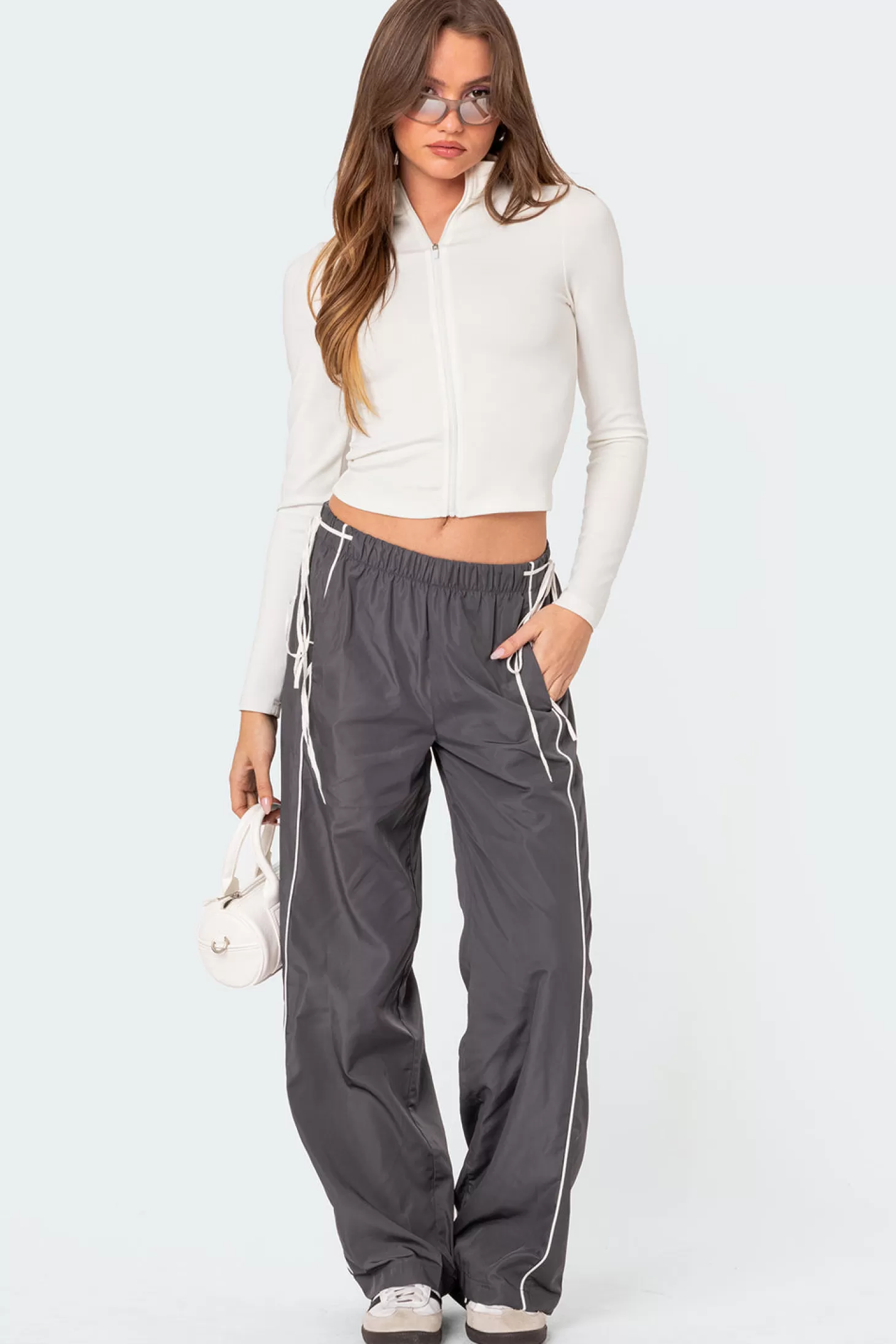 edikted Scarlot Ribbon Track Pants* Pants | Pants