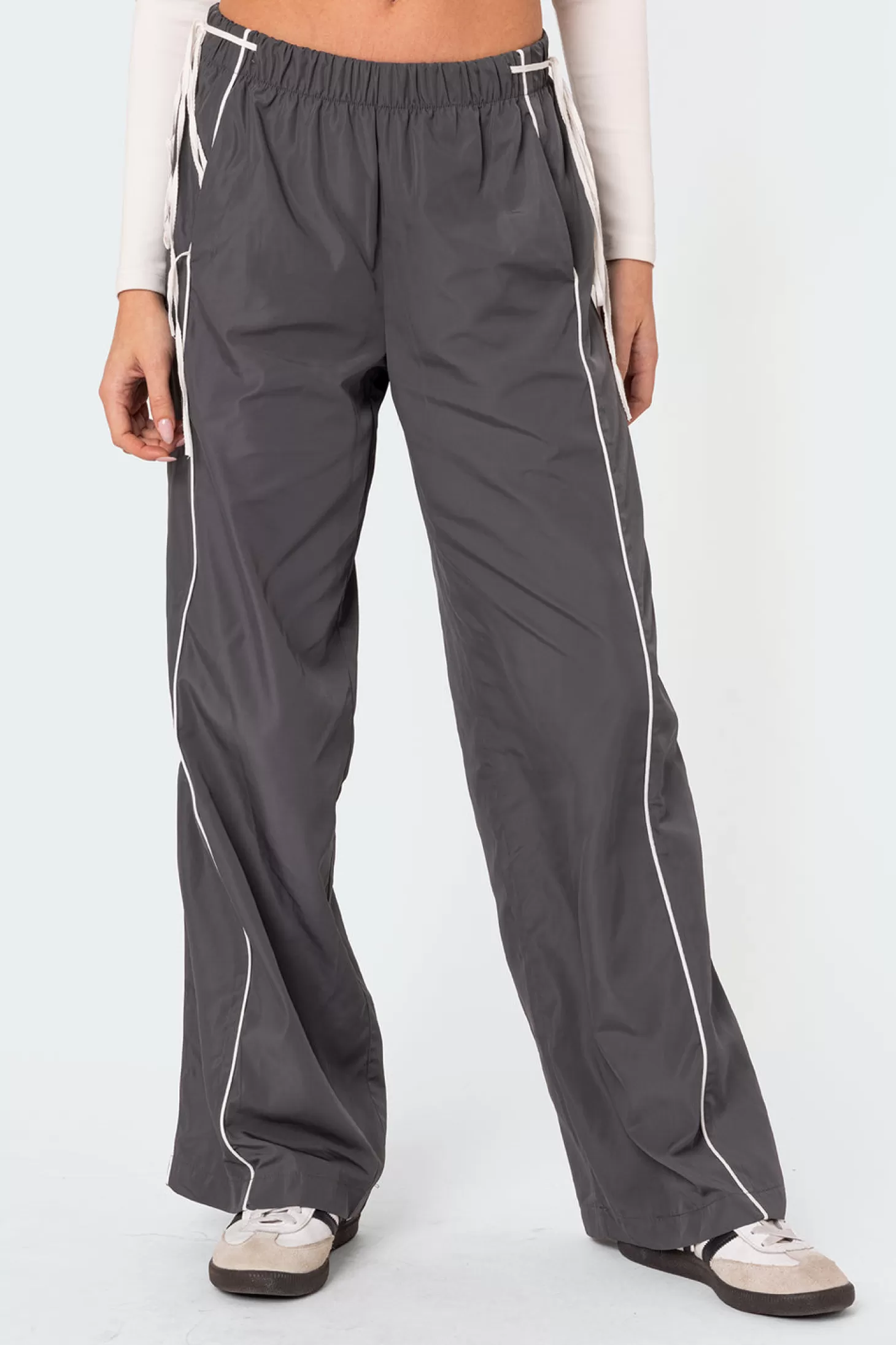 edikted Scarlot Ribbon Track Pants* Pants | Pants