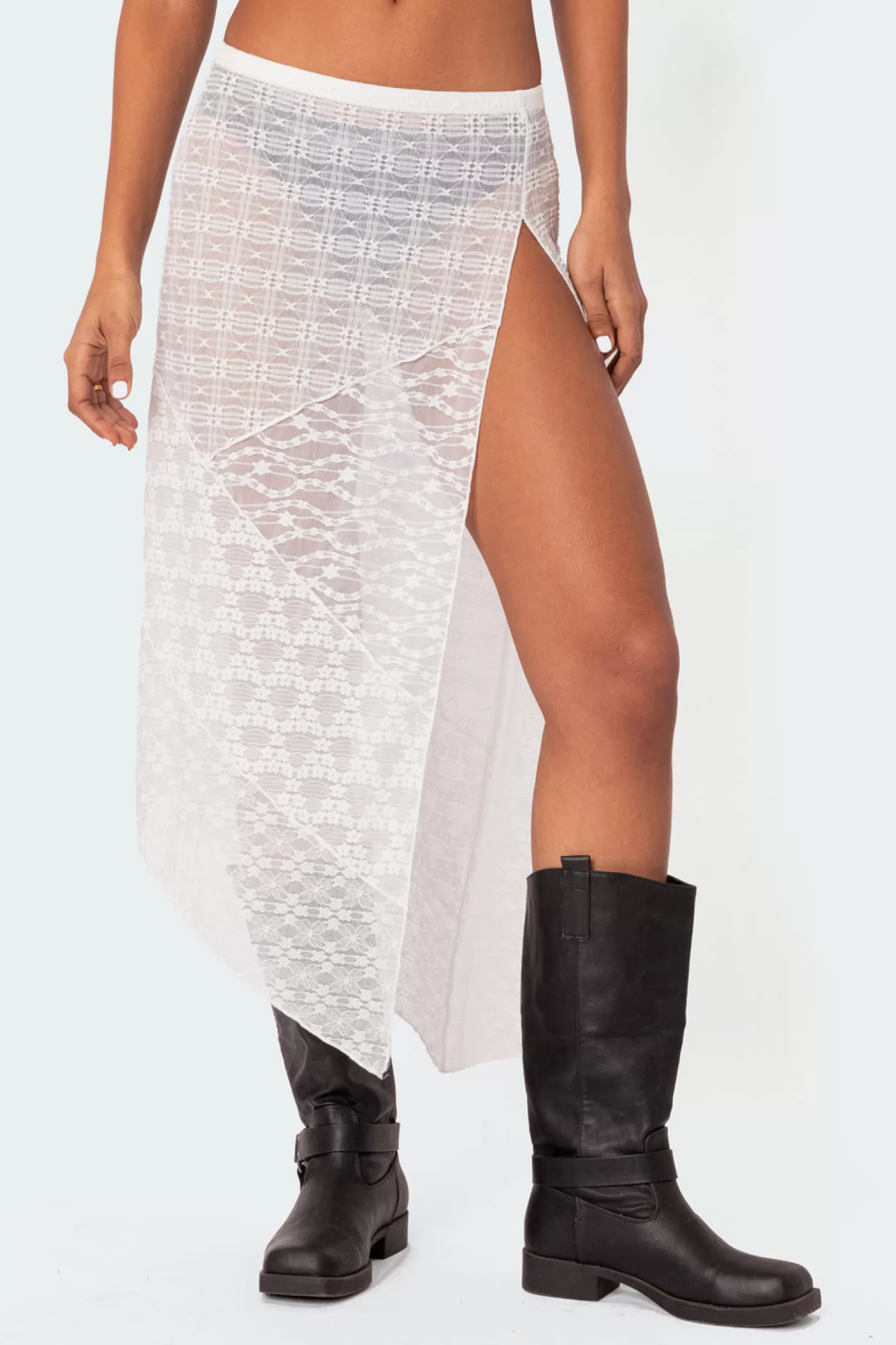 edikted Sheer Patchwork Lace Maxi Skirt* Skirts | Skirts