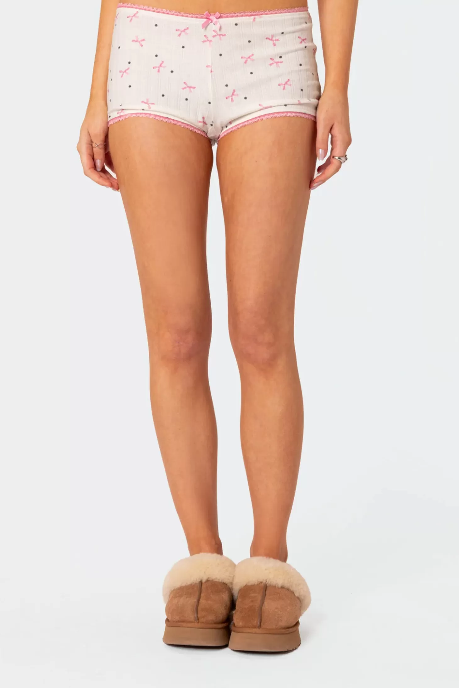 edikted Shelly Pointelle Printed Micro Shorts* Shorts | Shorts