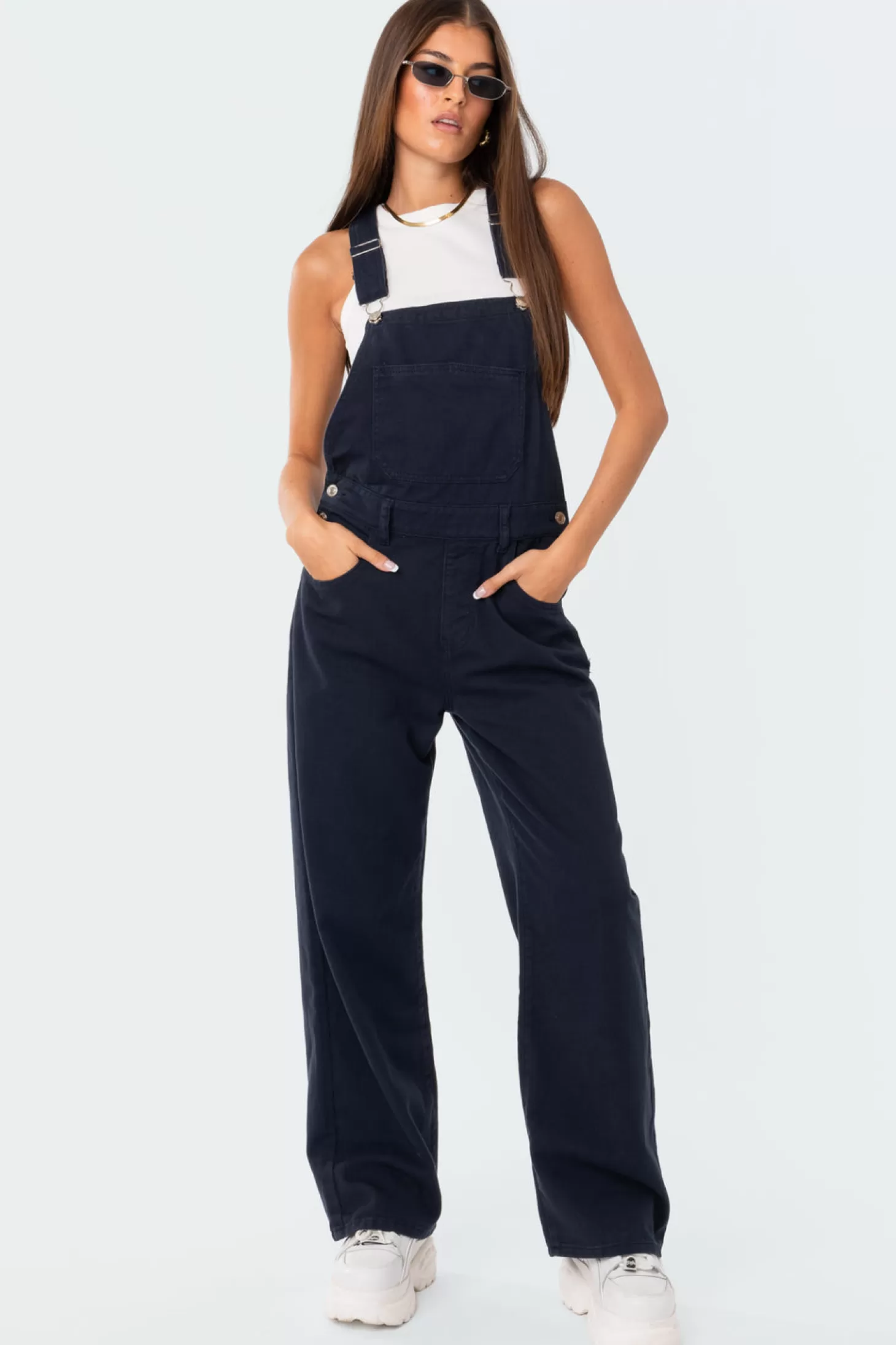 edikted Sk8Ter Wide Leg Denim Overalls* Jumpsuits & Rompers | Denim