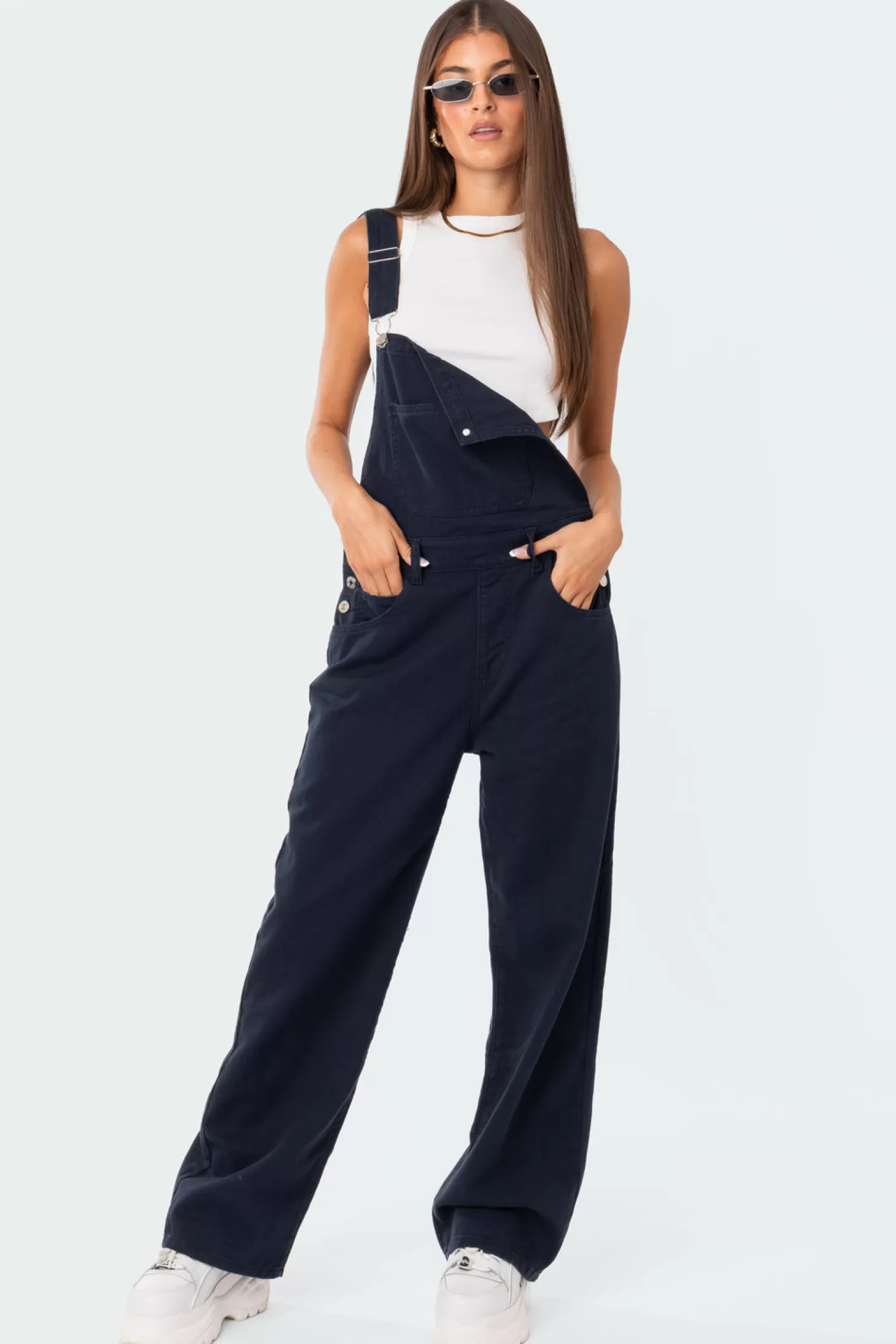 edikted Sk8Ter Wide Leg Denim Overalls* Jumpsuits & Rompers | Denim