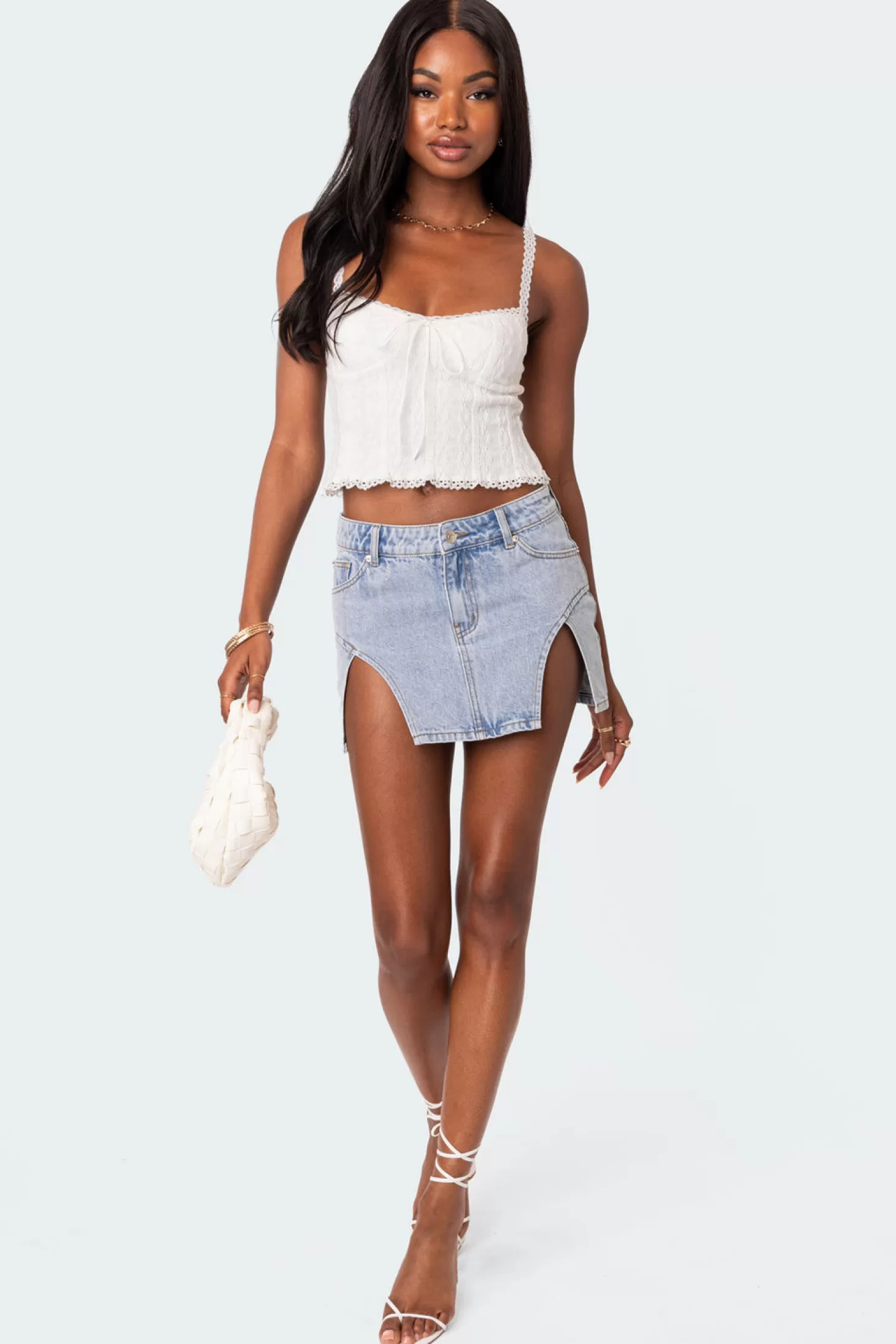 edikted Slits 4 Dayz Denim Mini Skirt* Skirts | Skirts