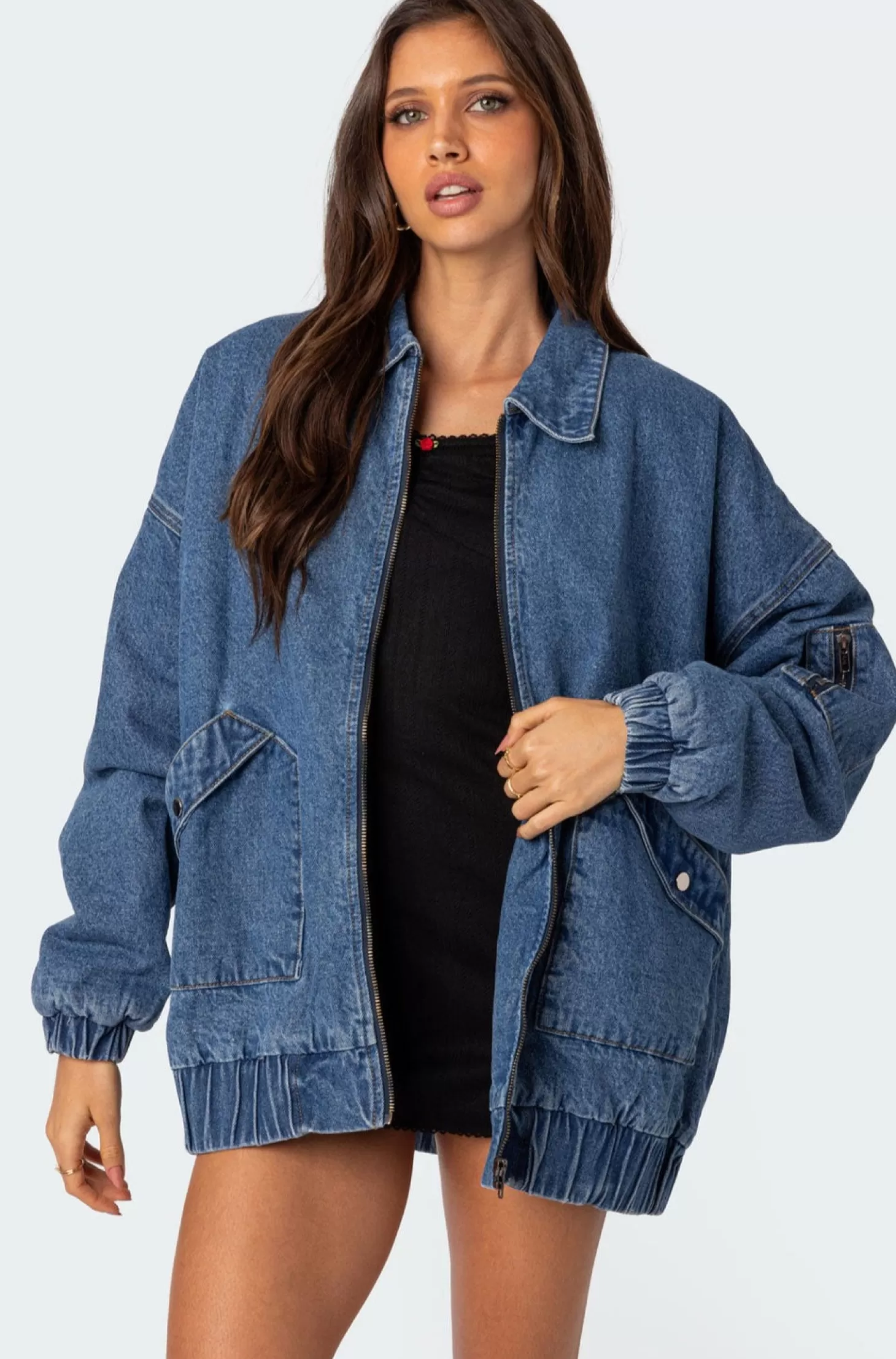 edikted Sophie Oversized Washed Denim Coat* Jackets & Coats | Denim