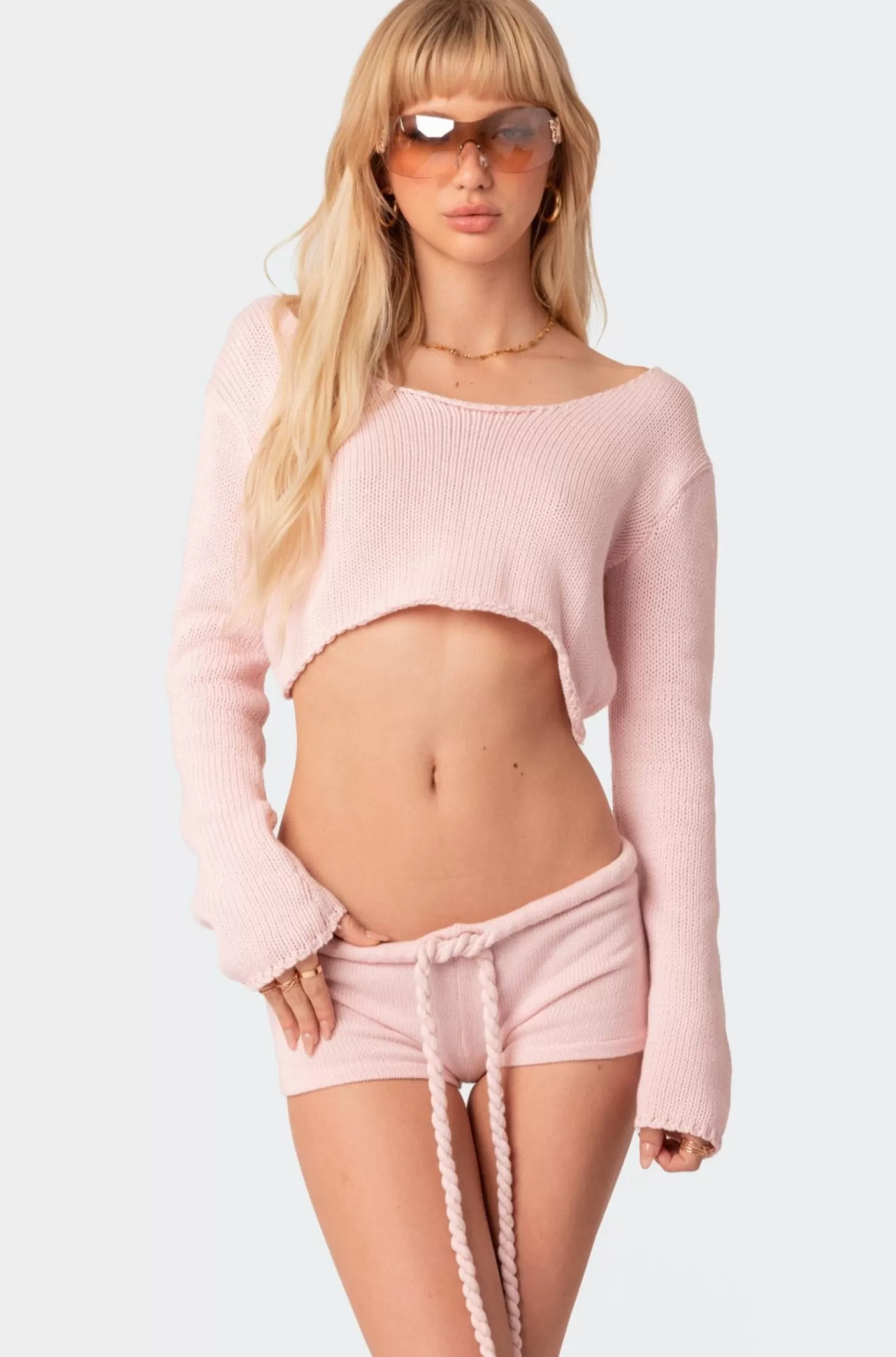 edikted Staycation Cropped Knit Top* Crop Tops | Long Sleeve Tops