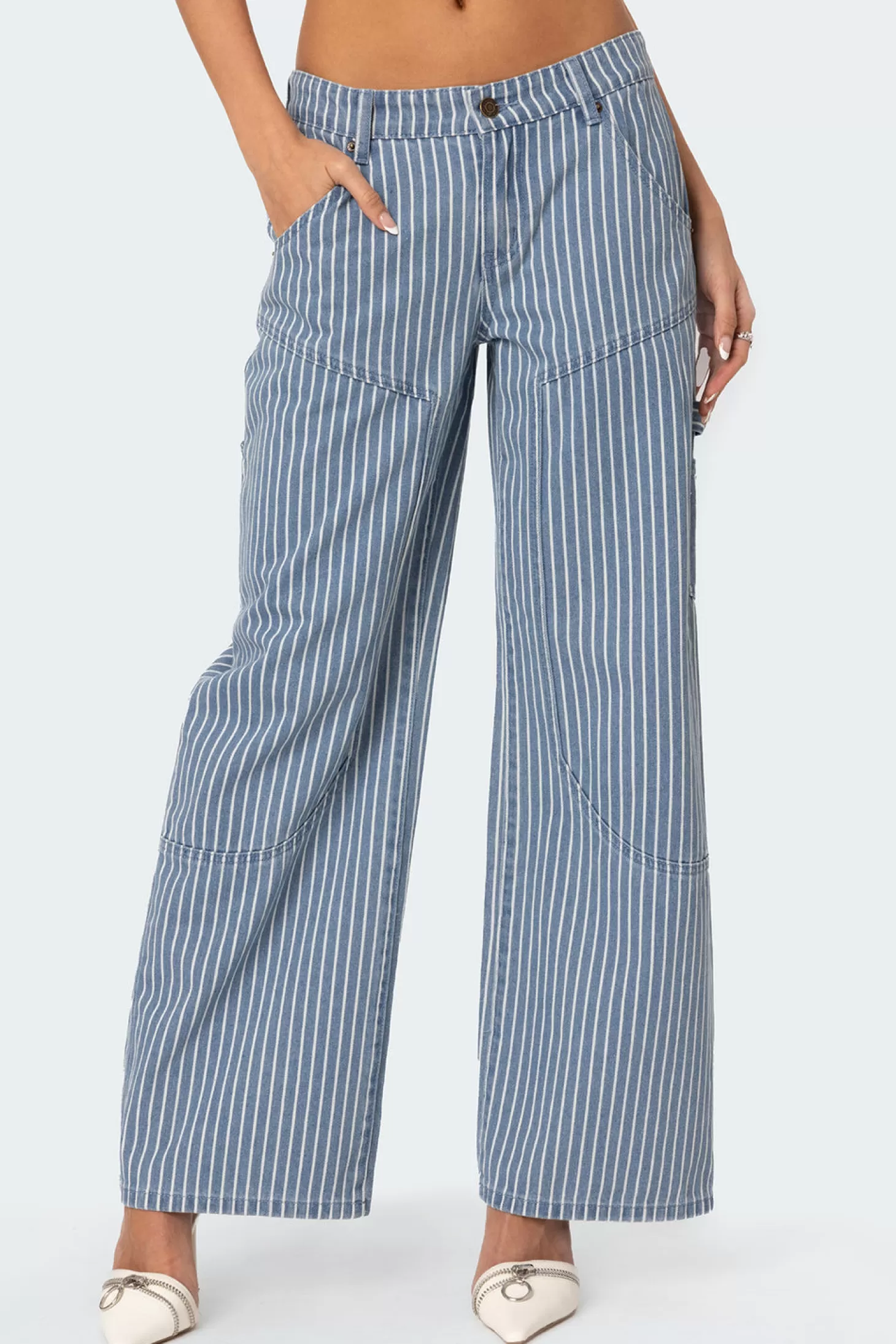 edikted Striped Carpenter Jeans* Jeans | Jeans