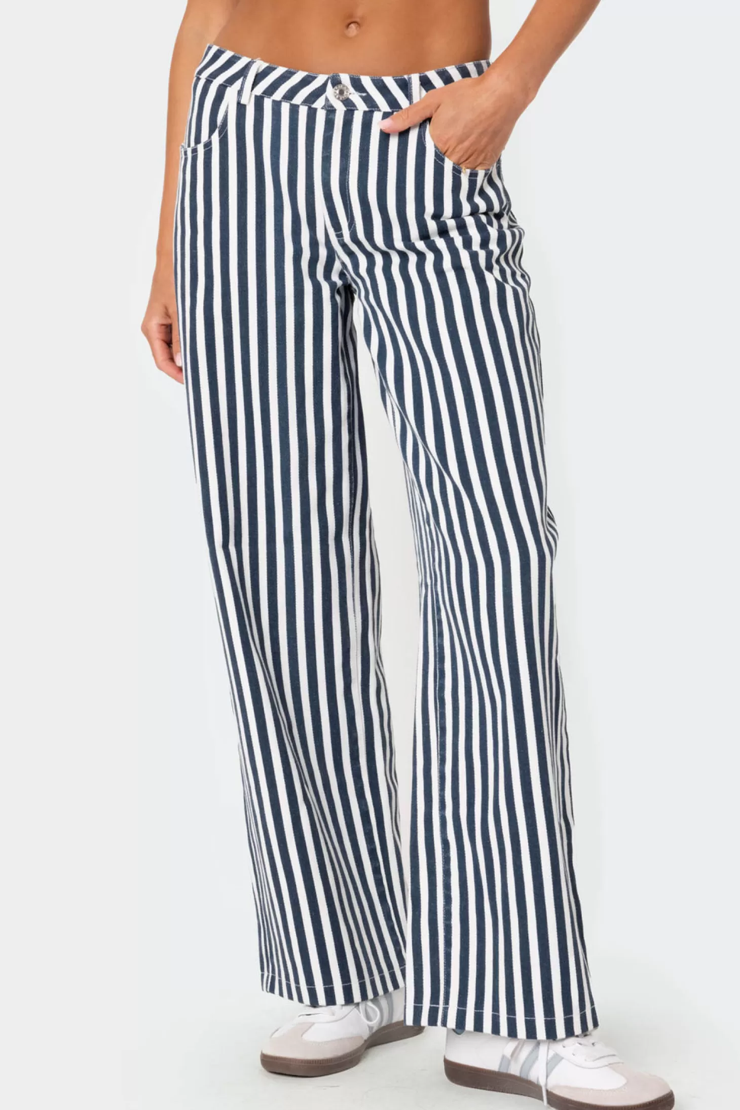 edikted Striped Low Rise Jeans* Jeans | Jeans