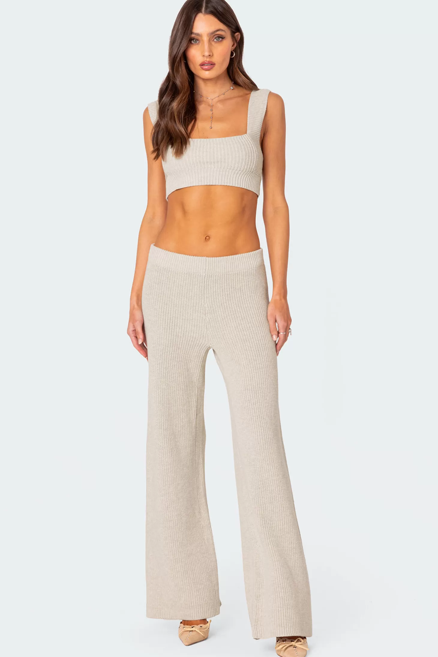 edikted Sunday Straight Leg Knit Pants* Pants | Pants