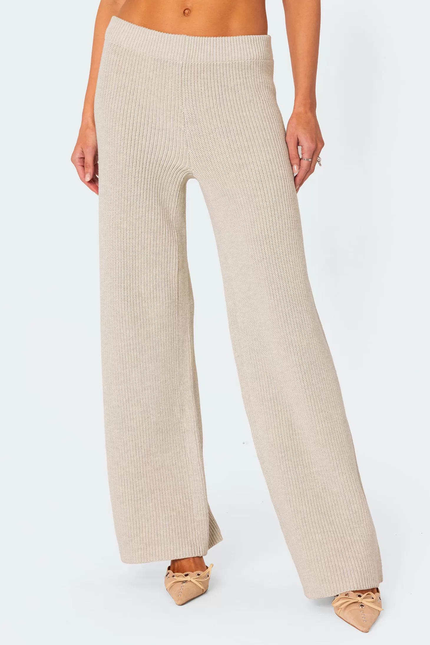 edikted Sunday Straight Leg Knit Pants* Pants | Pants