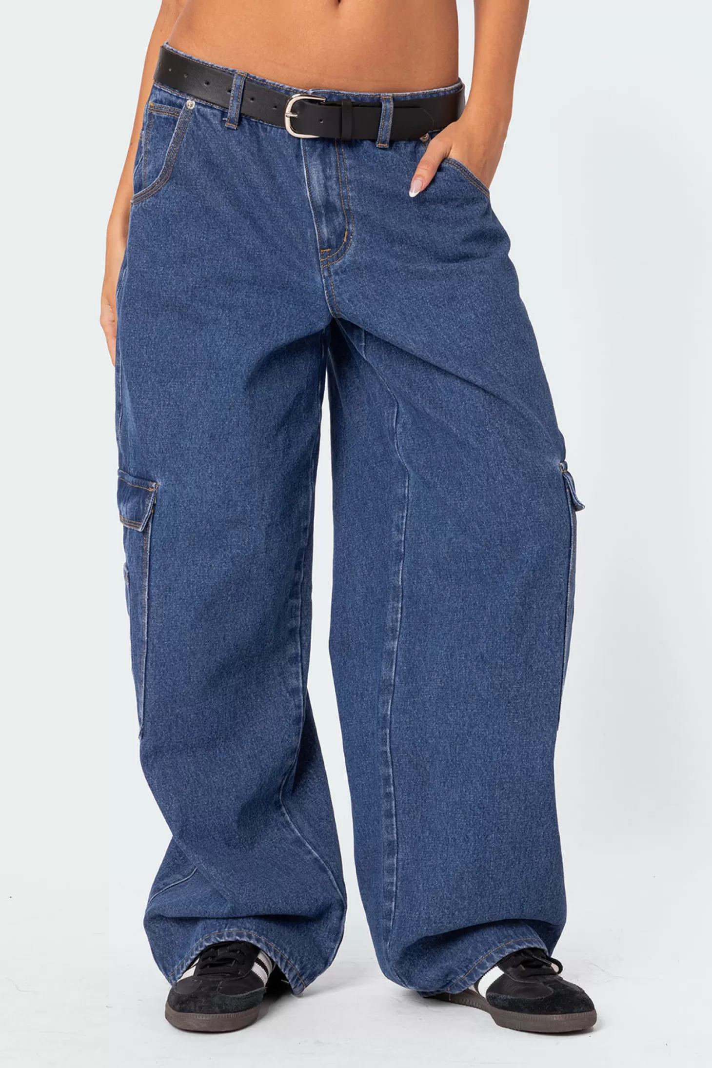 edikted Super Oversized Belted Boyfriend Jeans* Jeans | Jeans