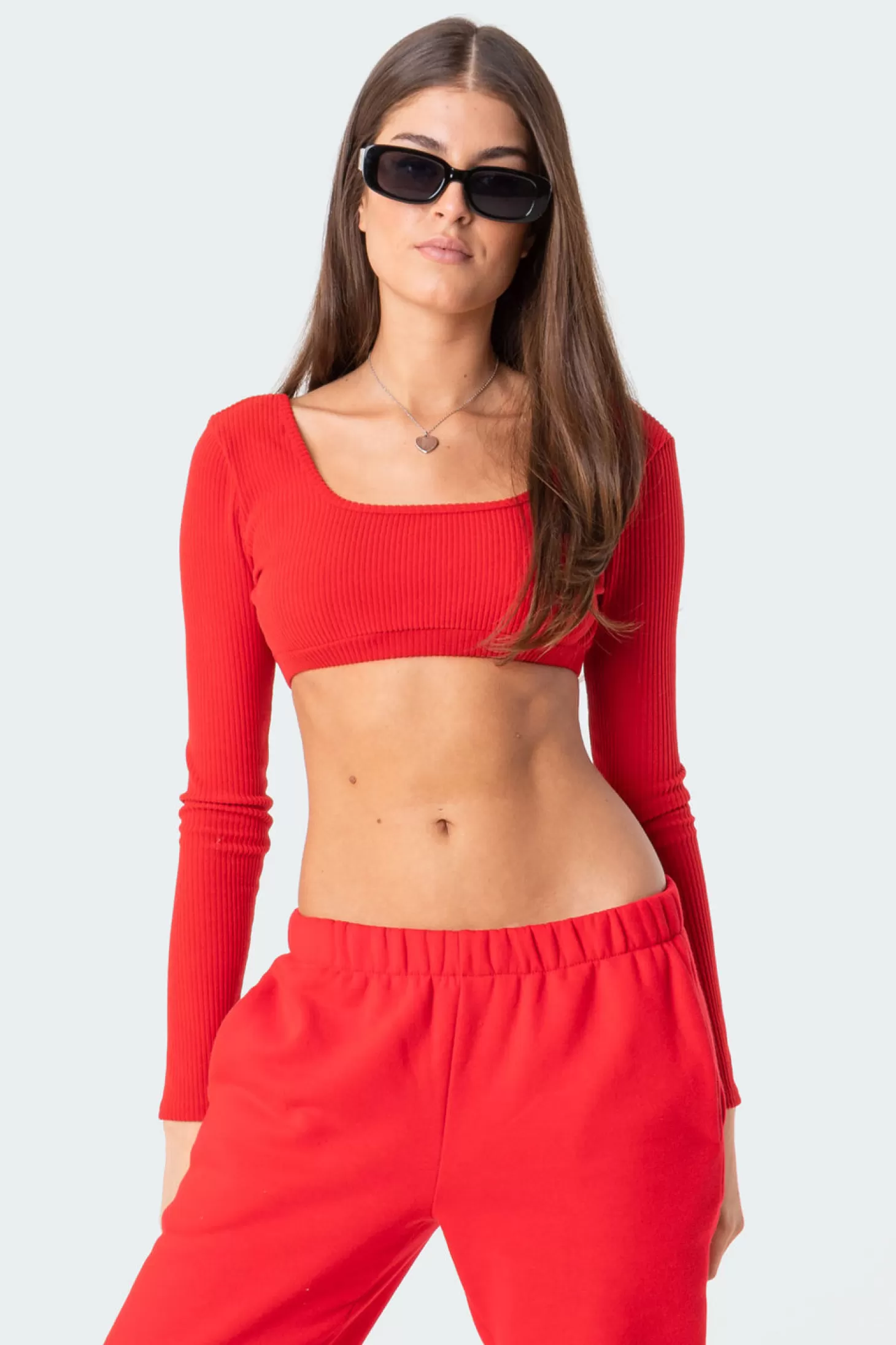 edikted Sydney Ribbed Open Back Crop Top* Crop Tops | Long Sleeve Tops