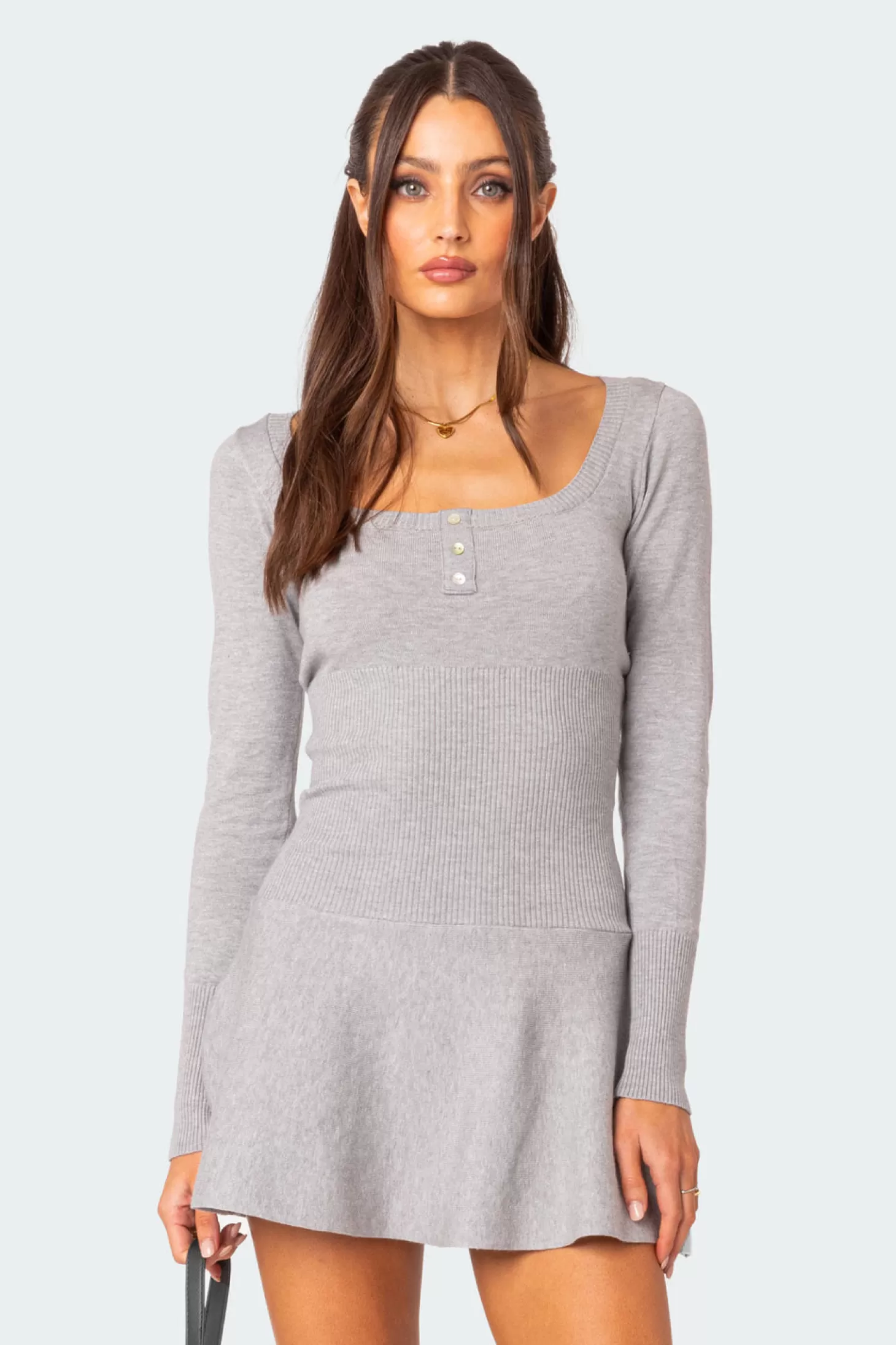 edikted Sylver Knit Mini Dress* Mini Dresses | Long Sleeve Tops