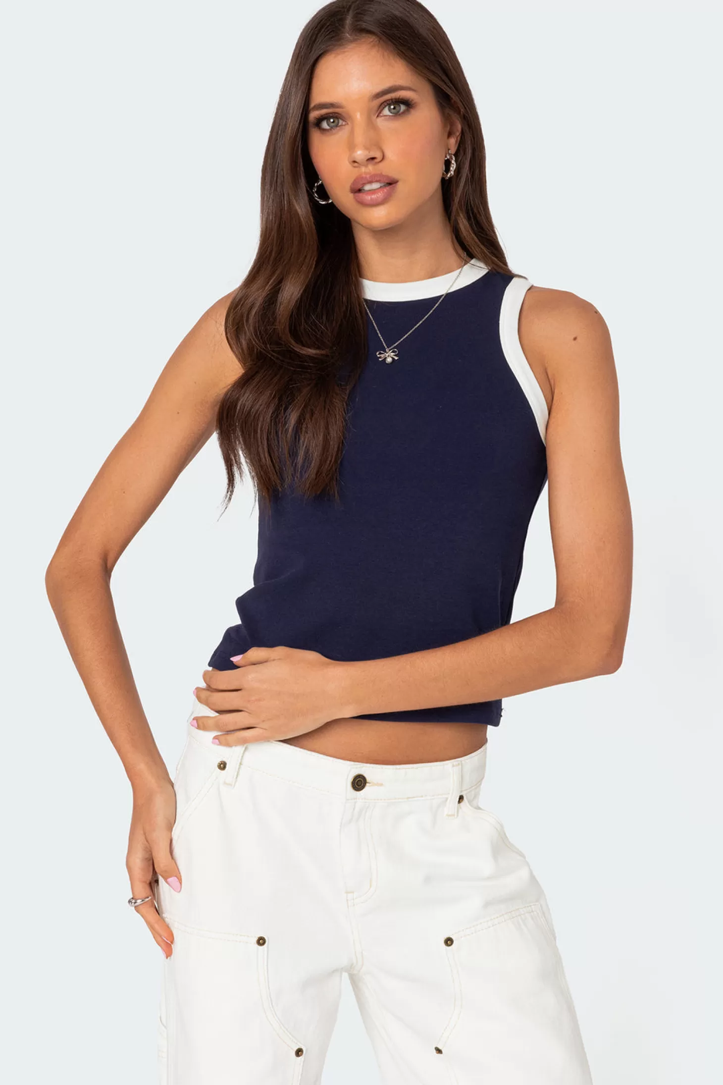 edikted Tammy Contrast Tank Top* Tank Tops | Tops