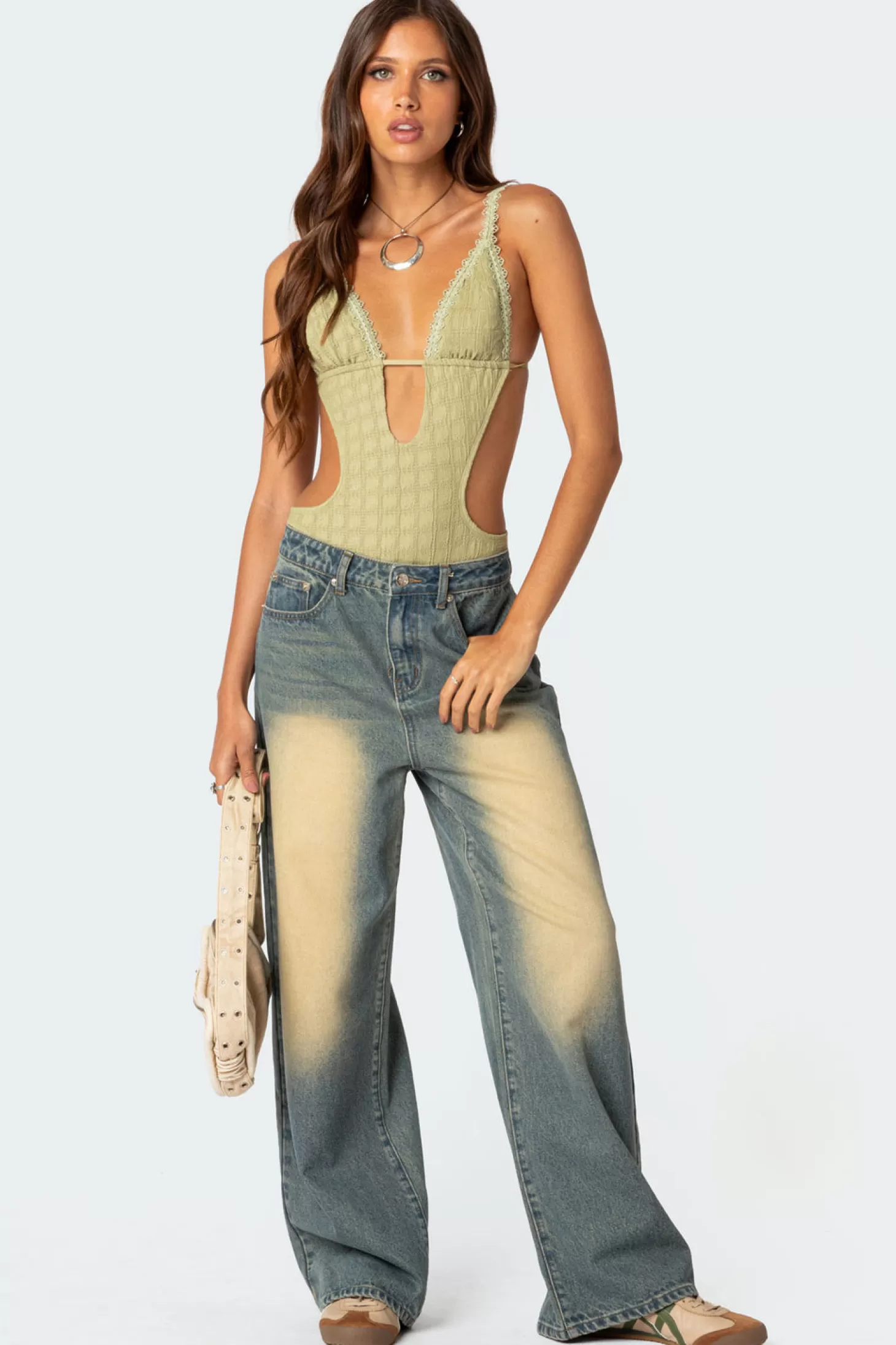 edikted Textured Cut Out Bodysuit* Bodysuits | Bodysuits