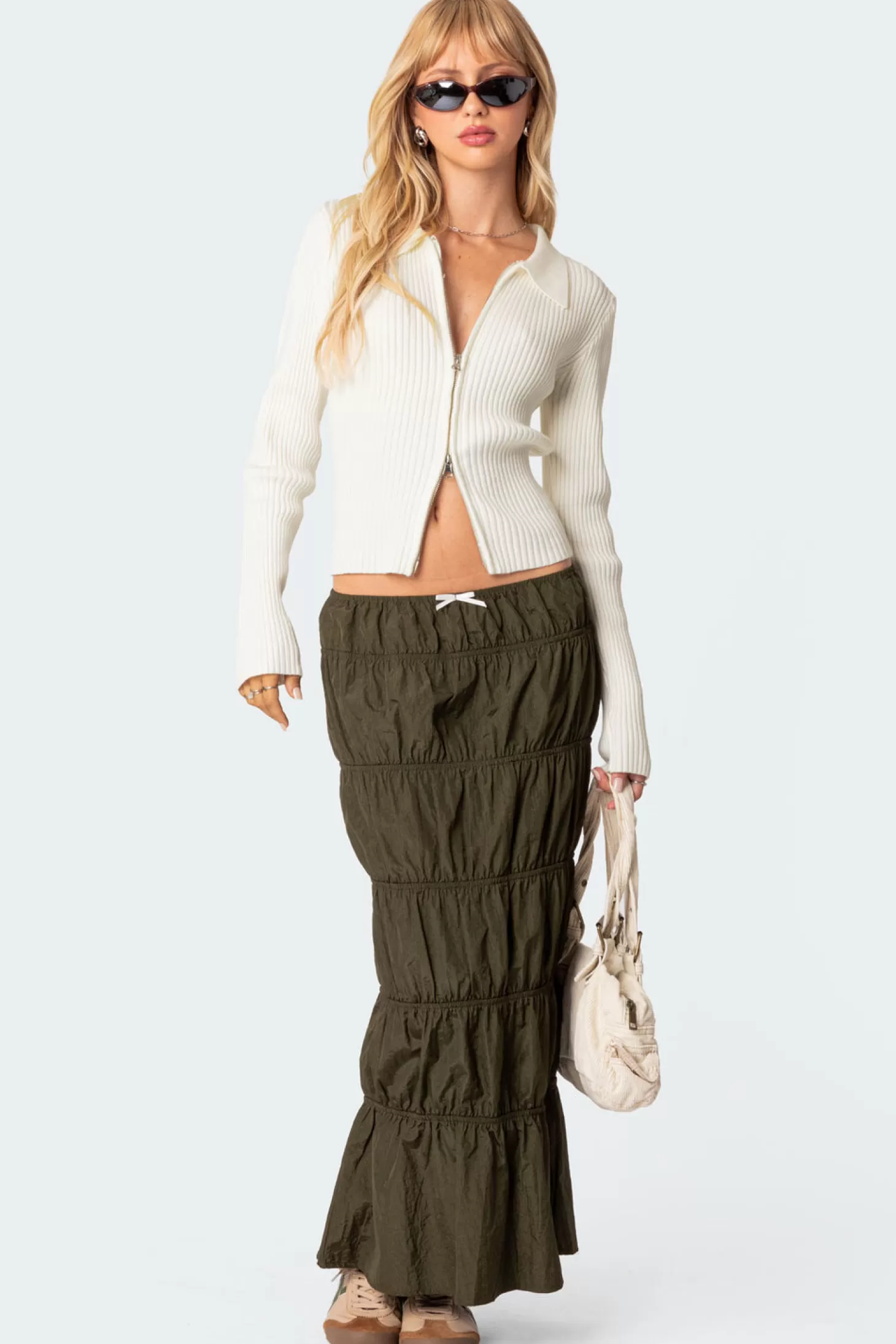 edikted Tiered Scrunch Maxi Skirt* Skirts | Skirts