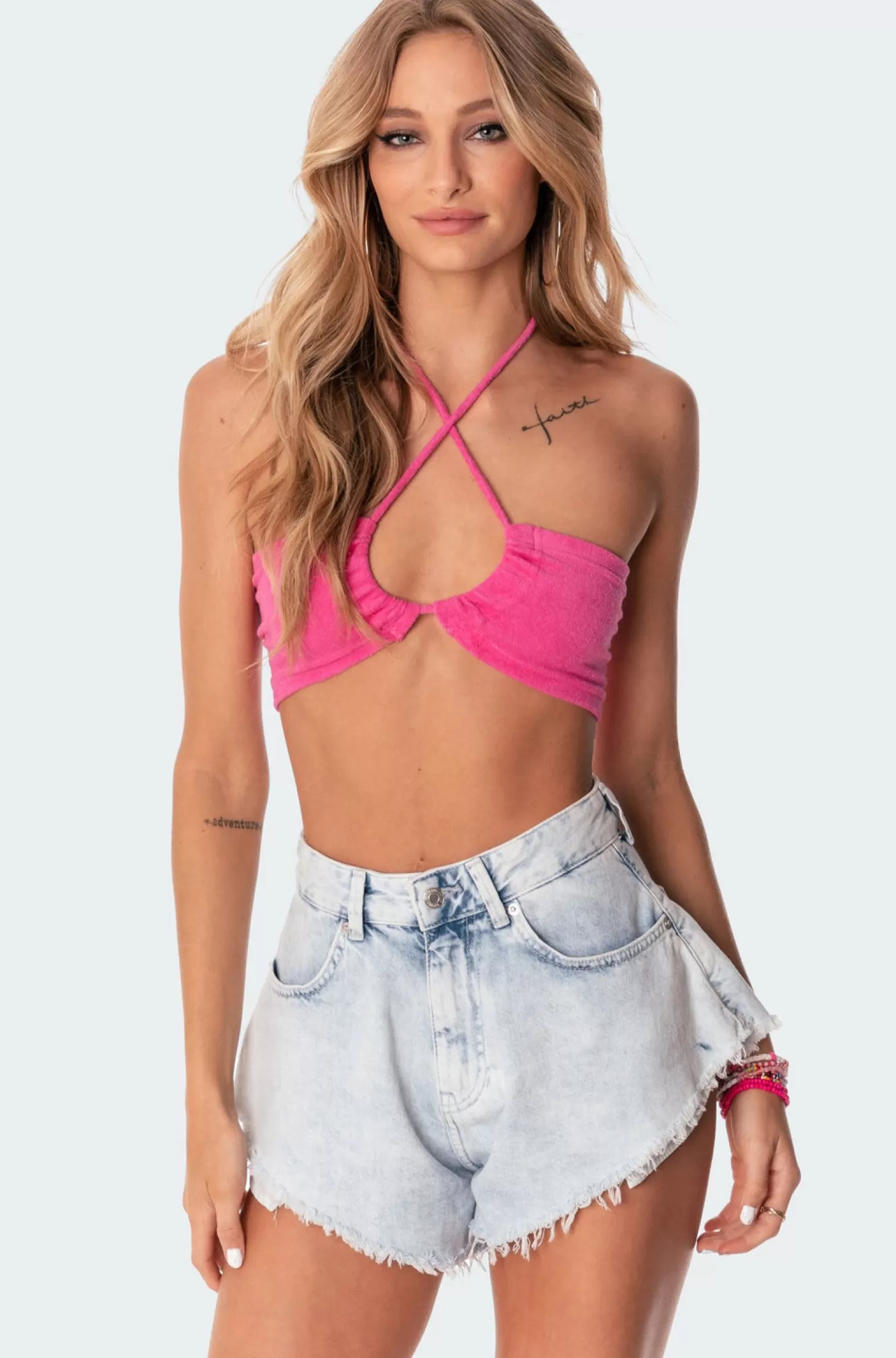 edikted Tilly Terry Crop Top* Crop Tops