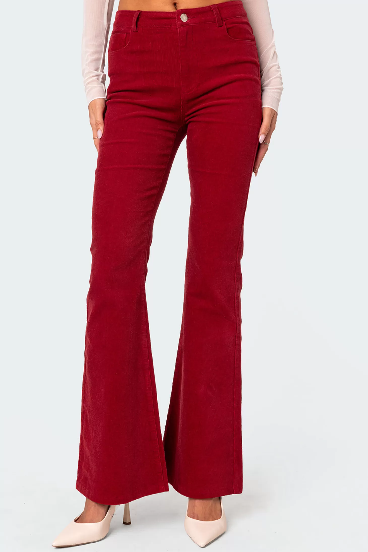 edikted Tony Corduroy Flared Pants* Pants | Pants