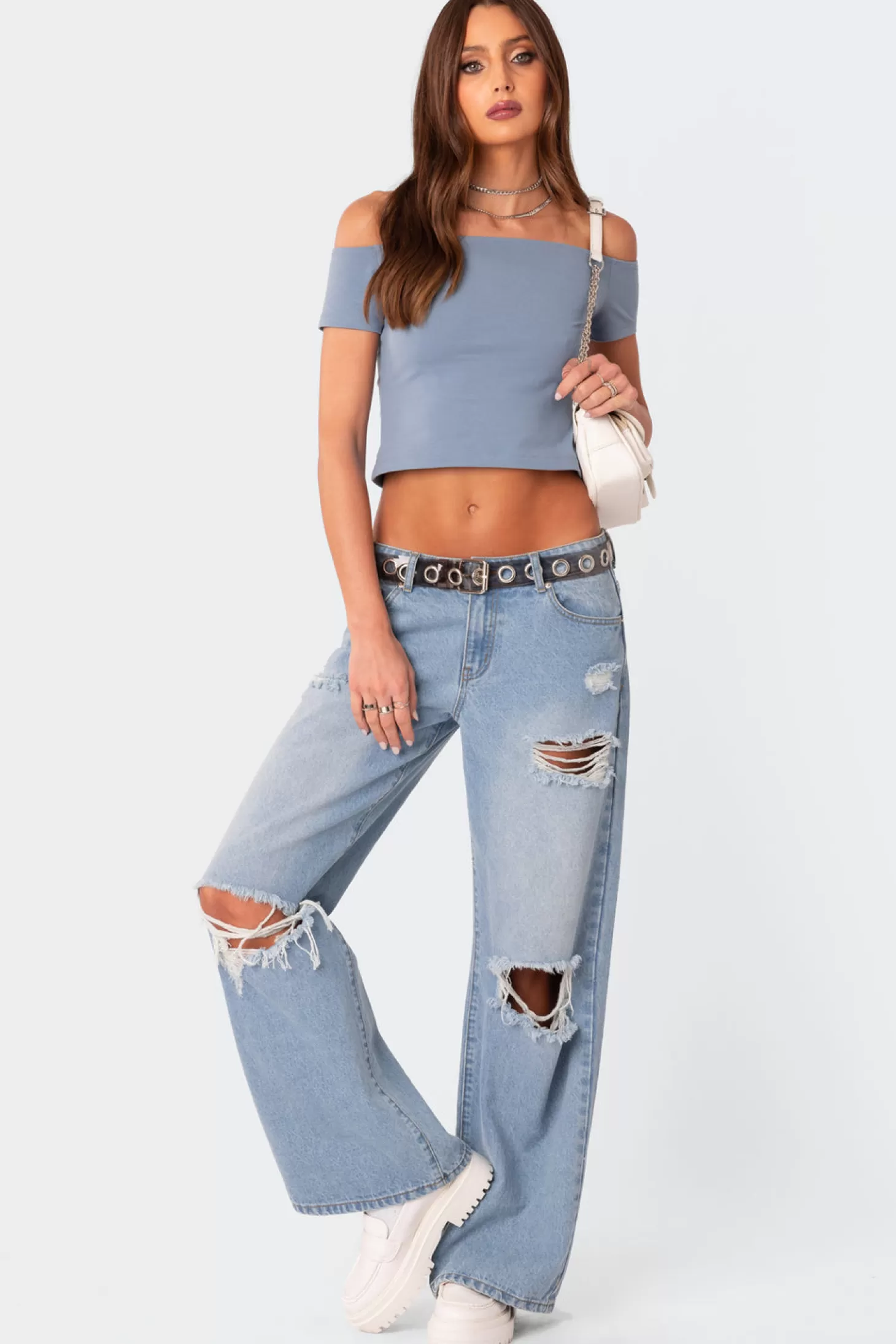 edikted Trixie Off Shoulder Top* Crop Tops