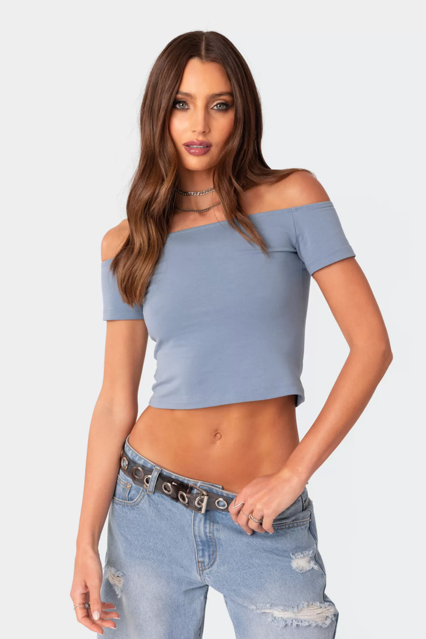 edikted Trixie Off Shoulder Top* Crop Tops