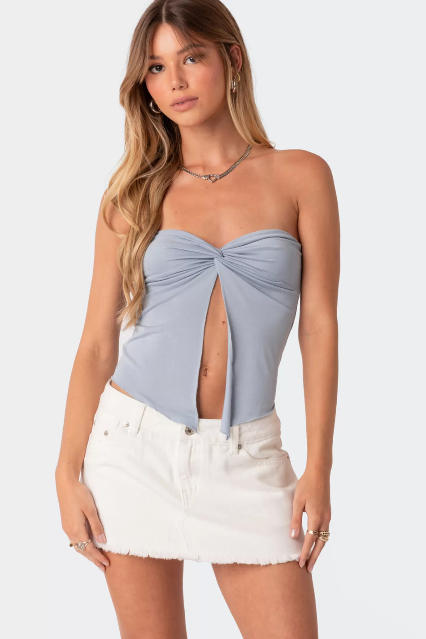 edikted Twisted Split Front Tube Top* Strapless Tops | Tops