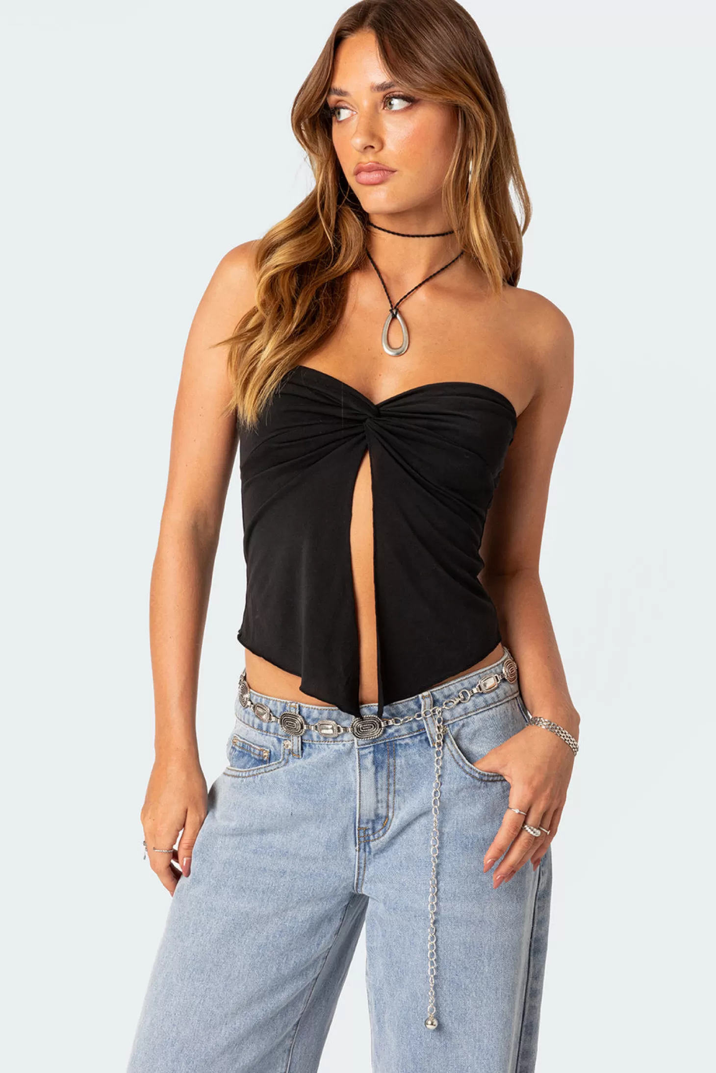 edikted Twisted Split Front Tube Top* Strapless Tops | Tops