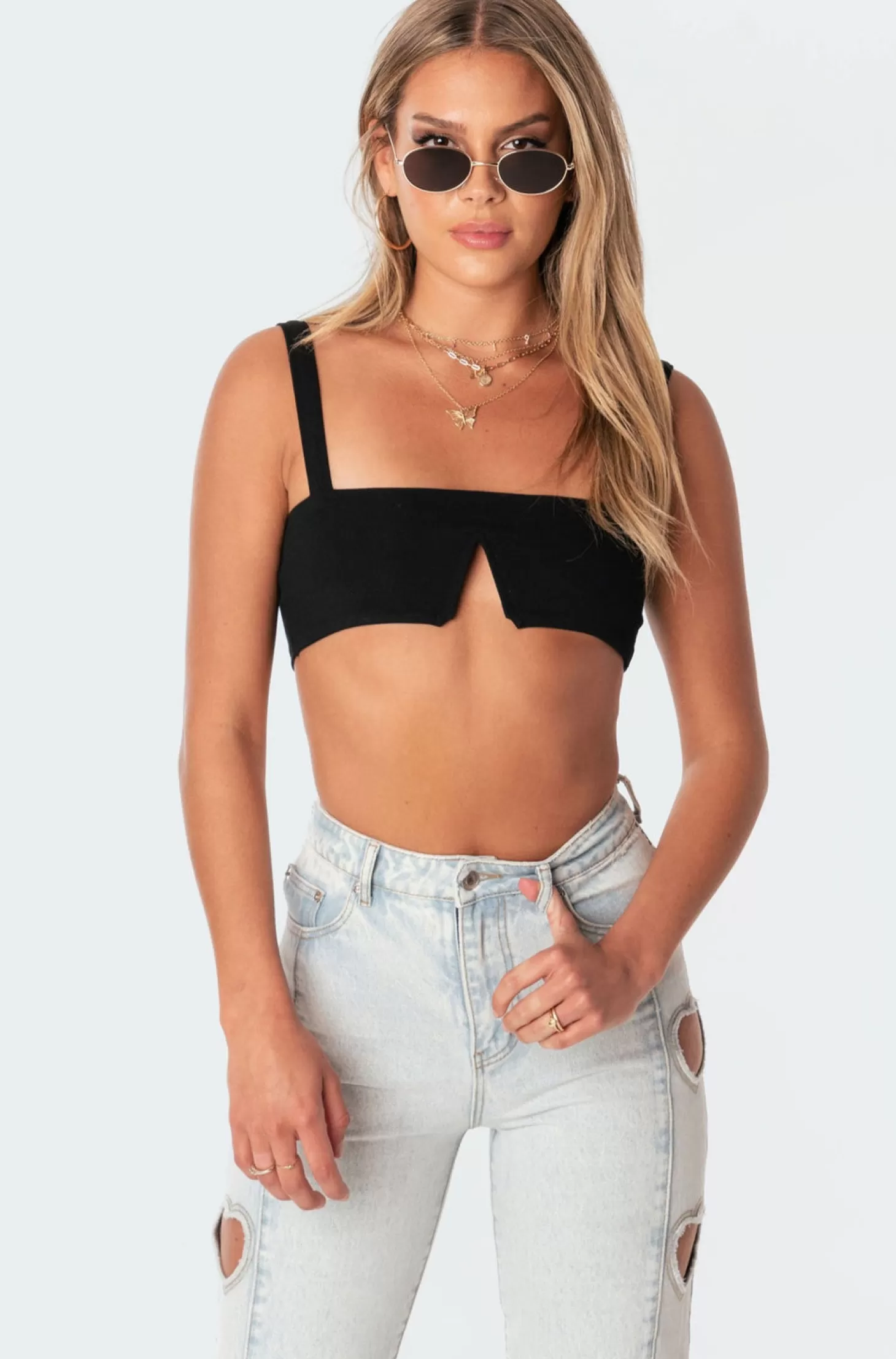 edikted Valeria V Crop Top* Crop Tops