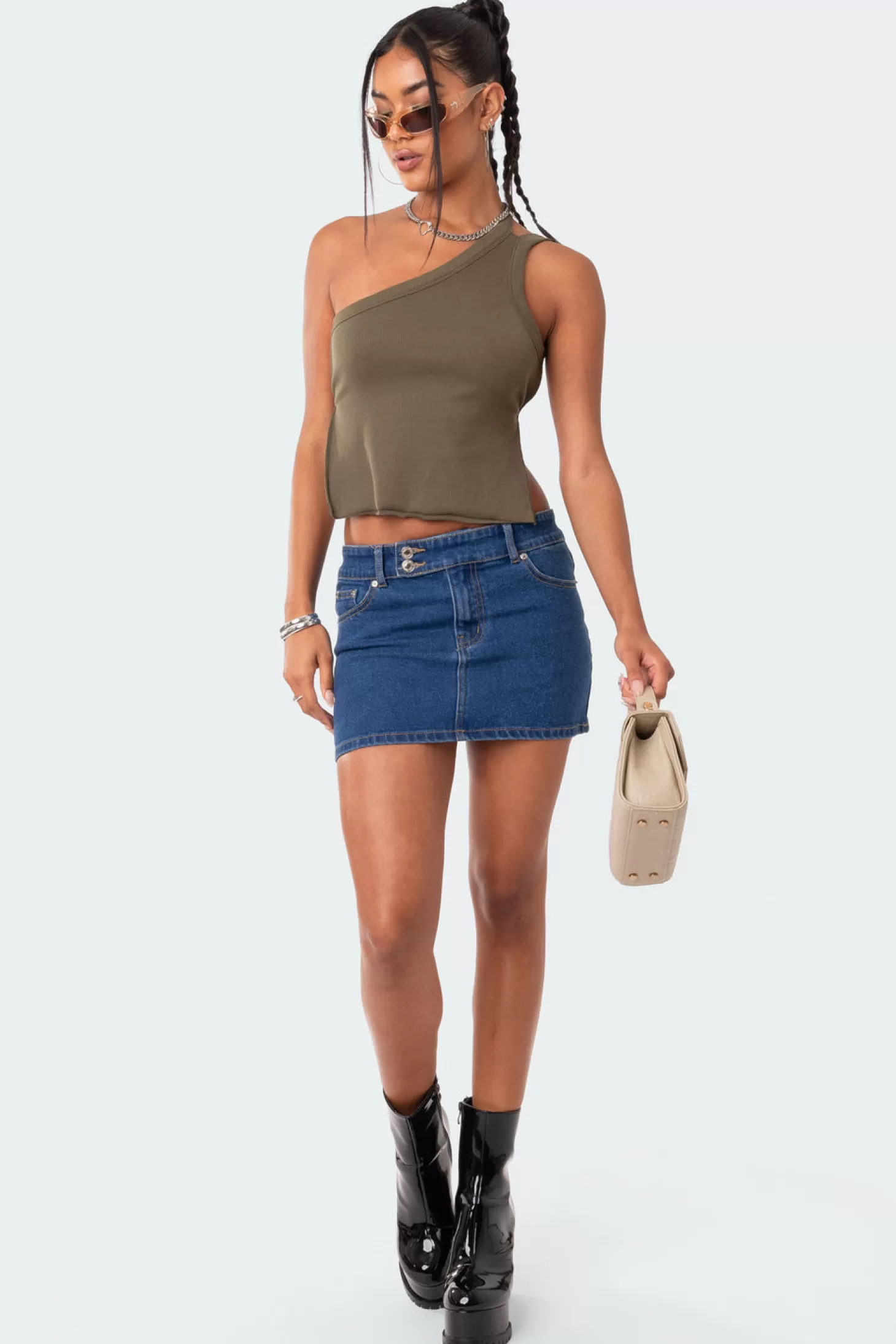 edikted Verdi Open-Back One Shoulder Top* Crop Tops | Tank Tops