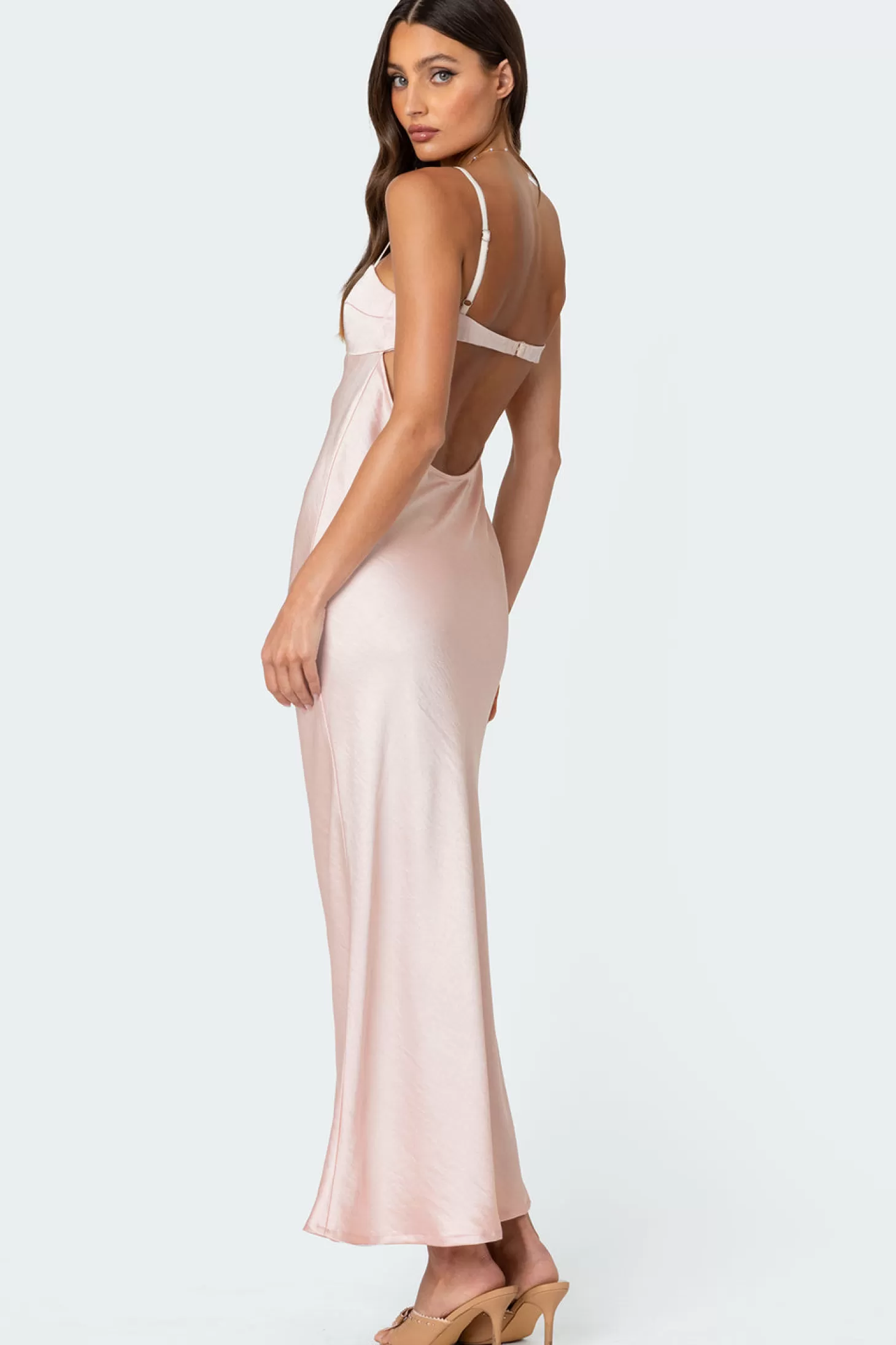 edikted Vienna Open Back Satin Maxi Dress* Maxi Dresses | Dresses