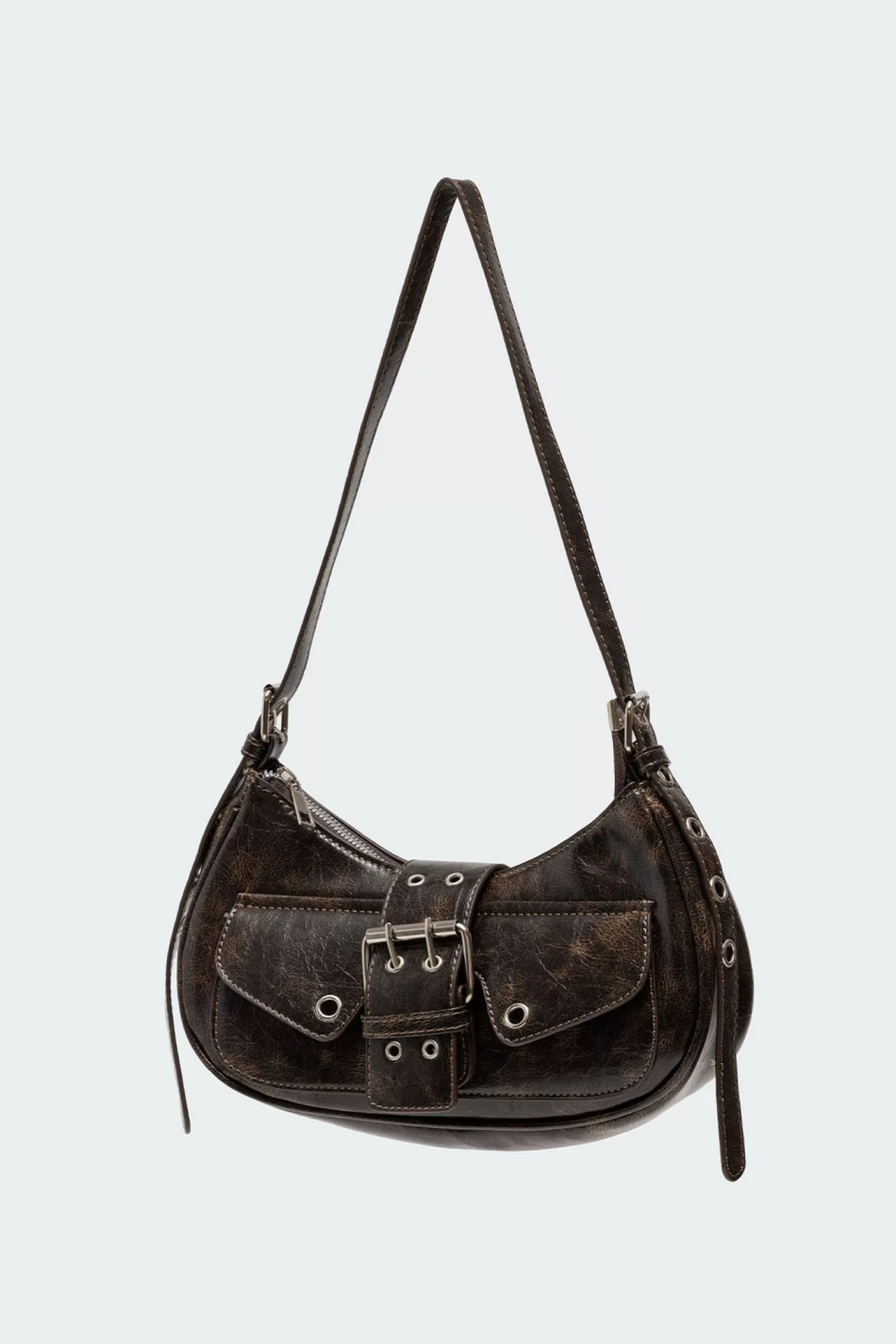 edikted Washed Faux Leather Buckle Bag* Bags